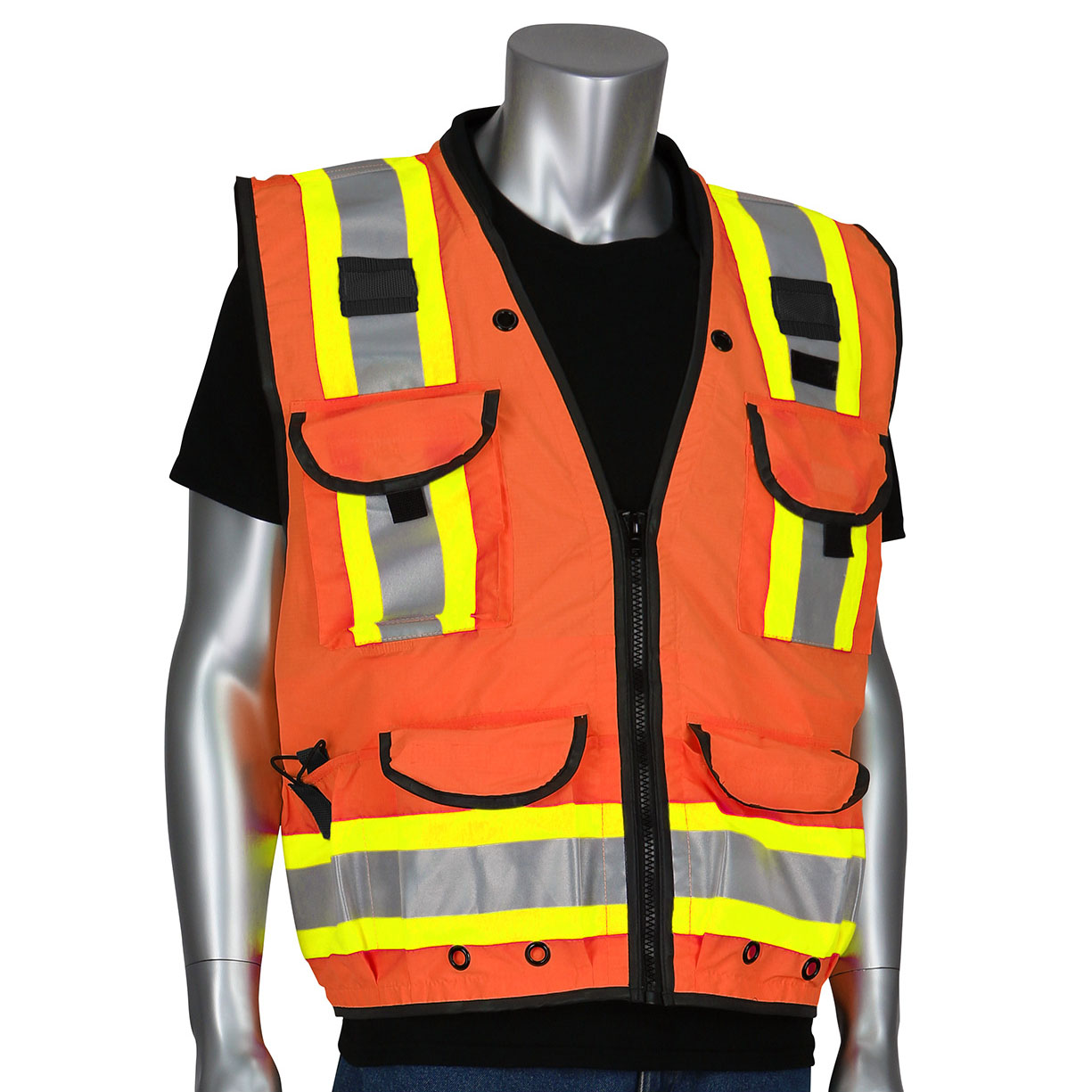 PIP 302-0900 Type R Class 2 Two-Tone Ripstop Surveyor Safety Vest ...