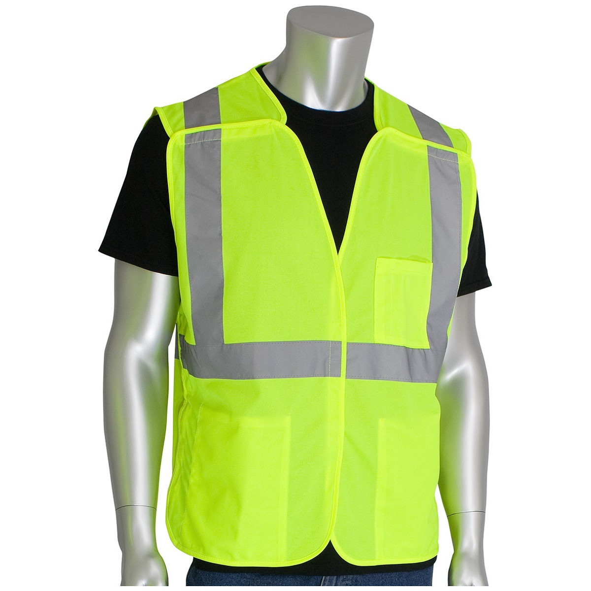 PIP 302-5PMV Type R Class 2 Mesh Breakaway Safety Vest with Three ...