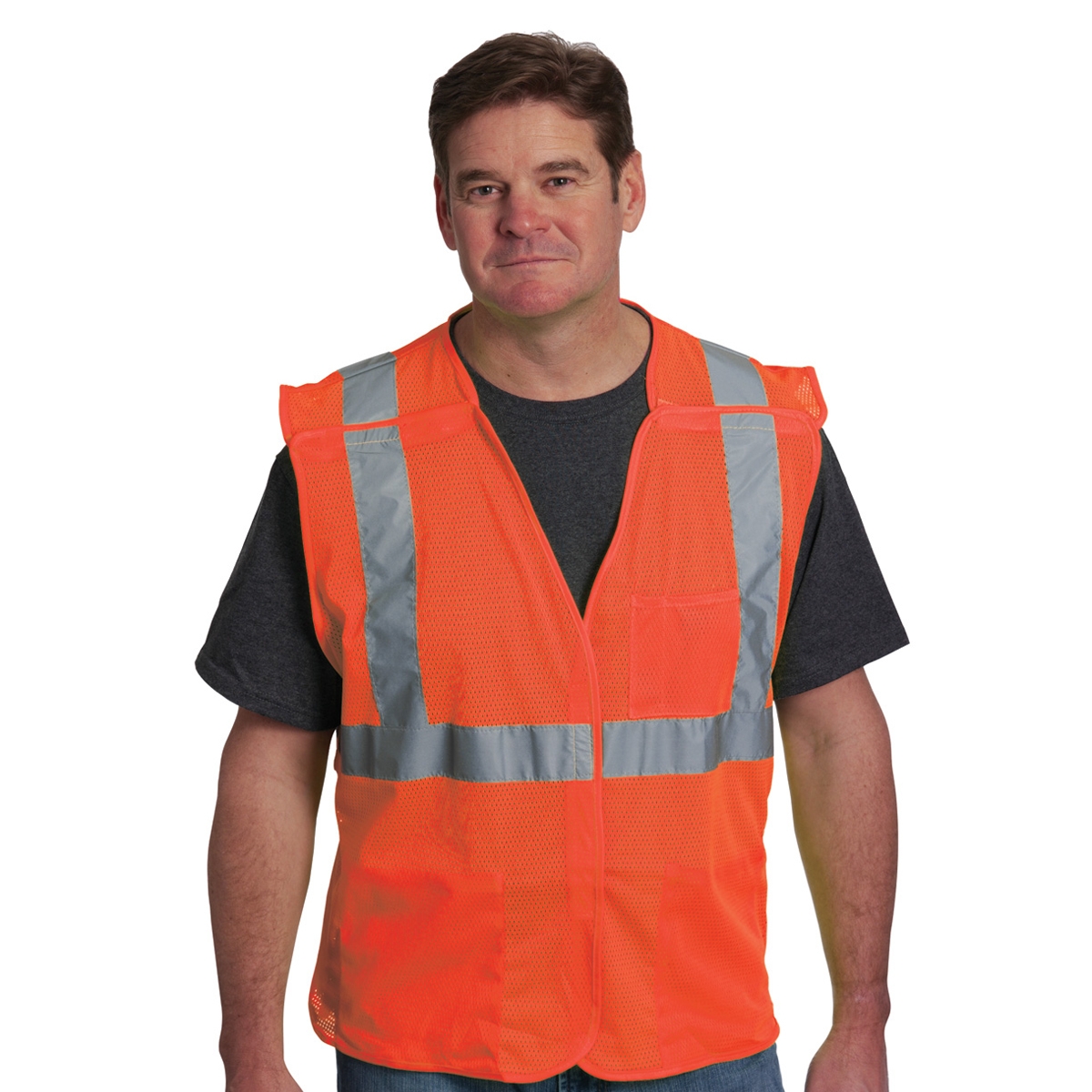 PIP 302-5PMV Type R Class 2 Mesh Breakaway Safety Vest with Three ...