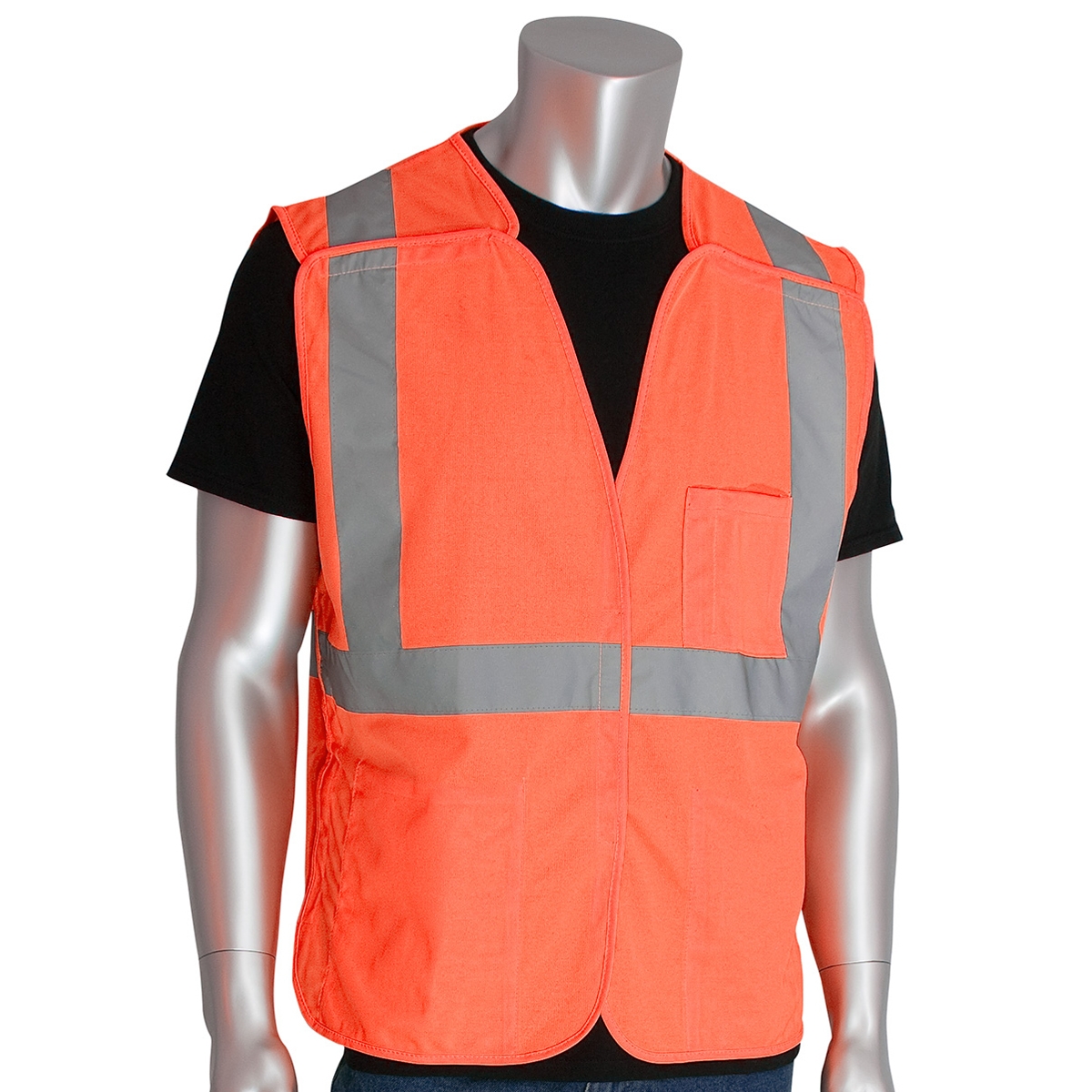 PIP 302-5PV Type R Class 2 Solid Breakaway Safety Vest with Three ...