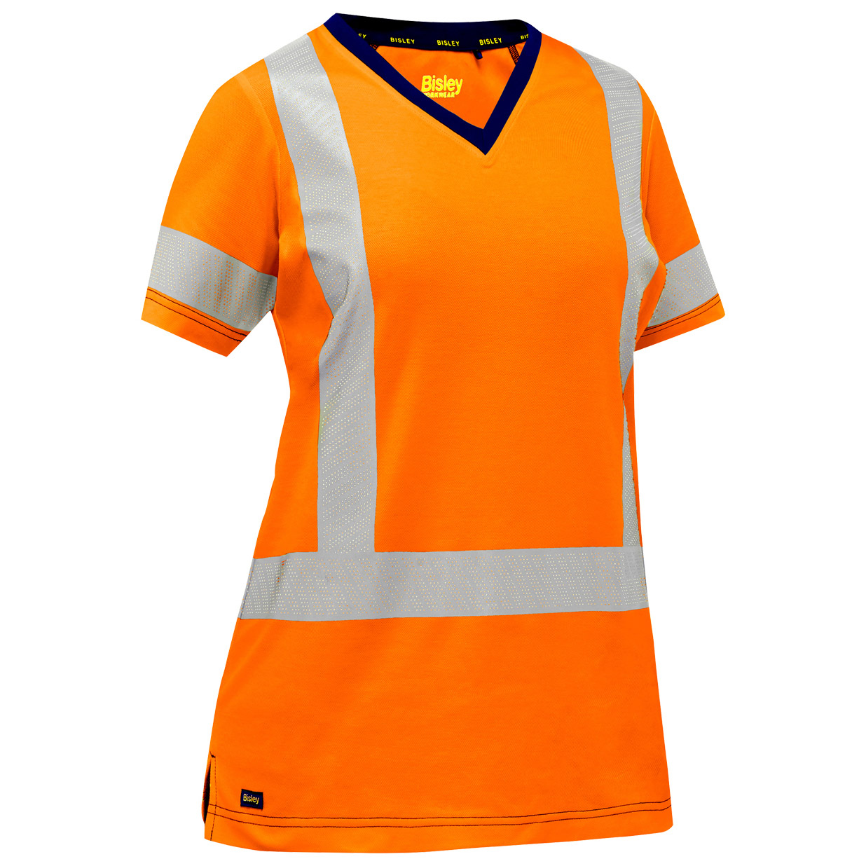 Pip Global Bisley® Women's Long Sleeve Shirt, Class 3, 3XL, Hi-Vis Orange