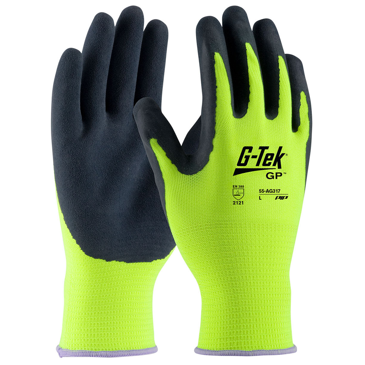 PUGS GLOVE Heavy Duty Work Gloves Safety Reflective Hi-Vis Hi VIZ
