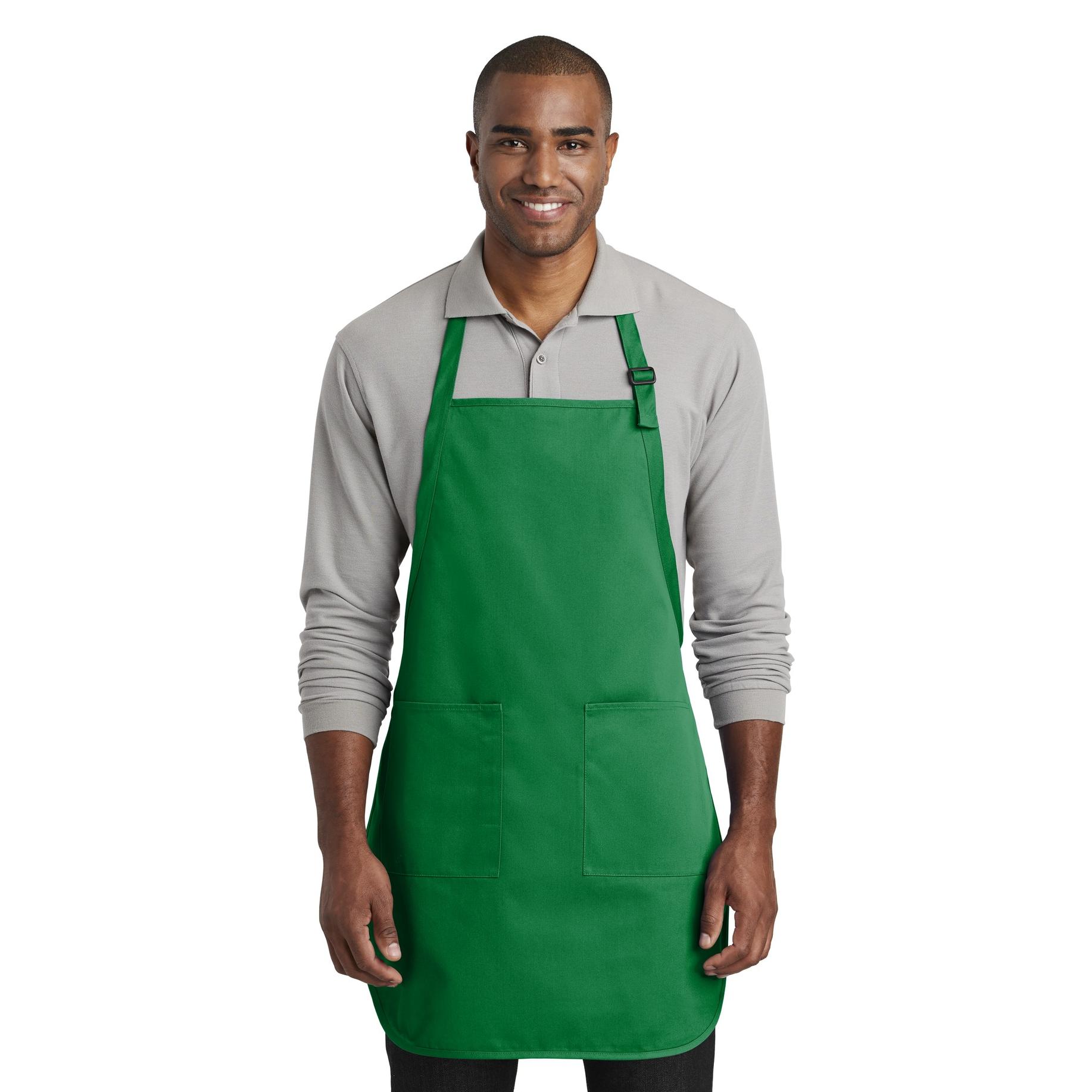 Port Authority A600 Full-Length Two-Pocket Bib Apron - Kelly Green