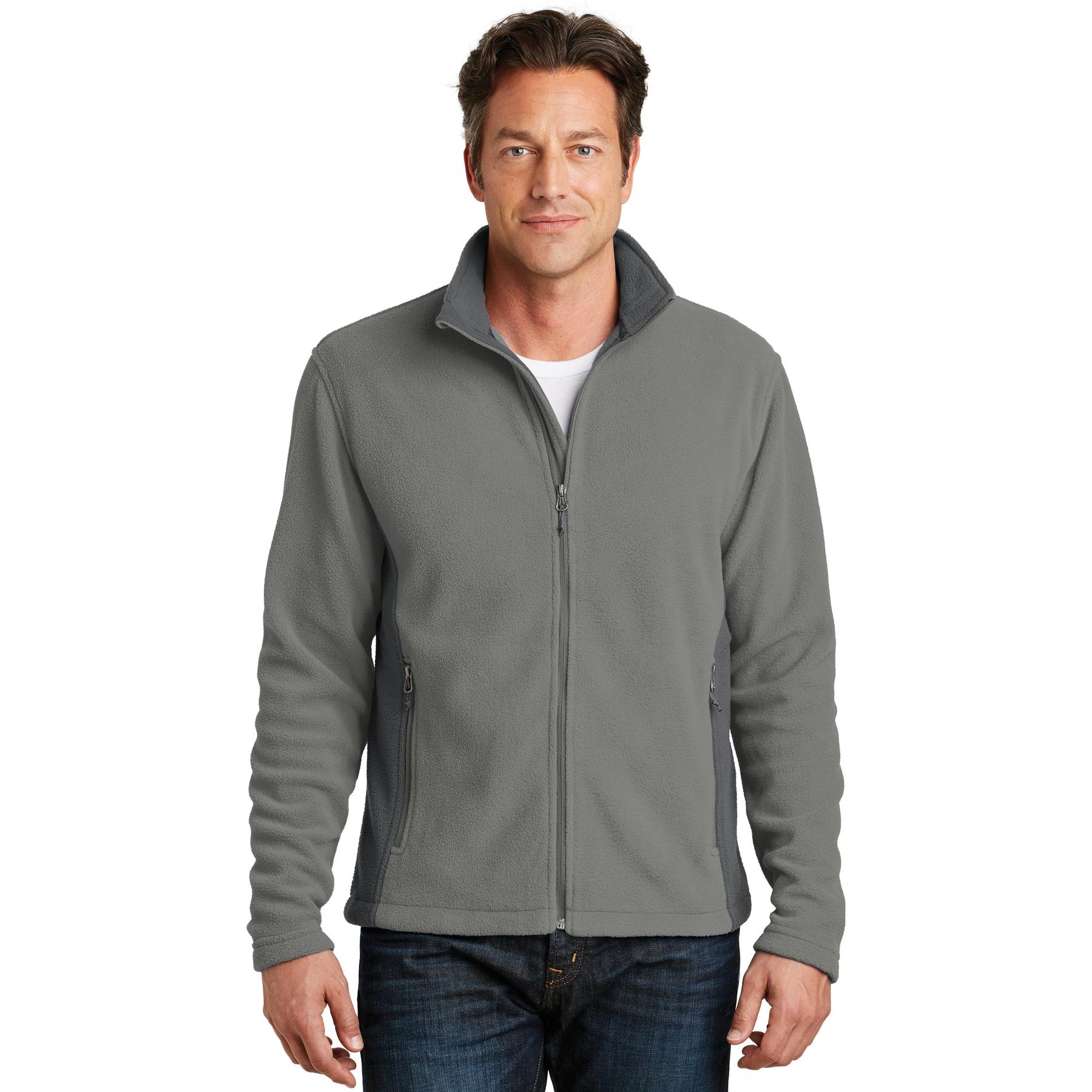 Port Authority F216 Colorblock Value Fleece Jacket - Deep Smoke ...