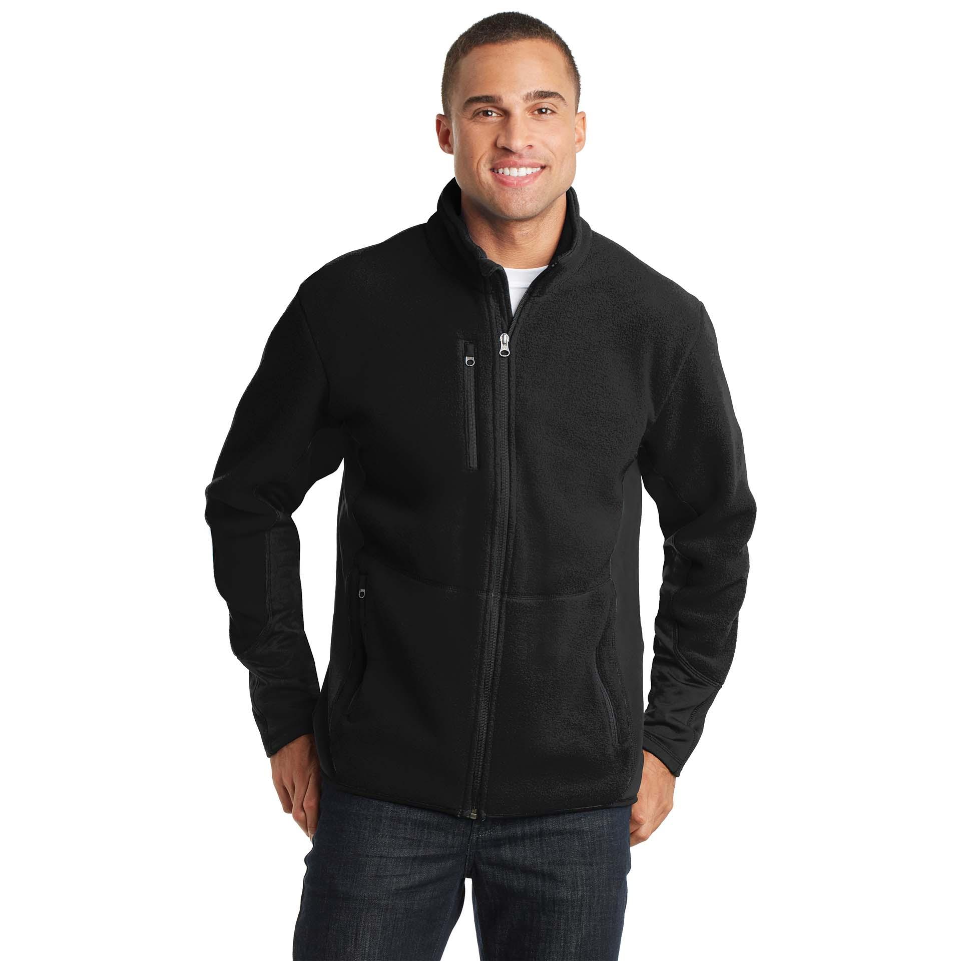 Port Authority F227 R-Tek Pro Fleece Full-Zip Jacket - Black/Black