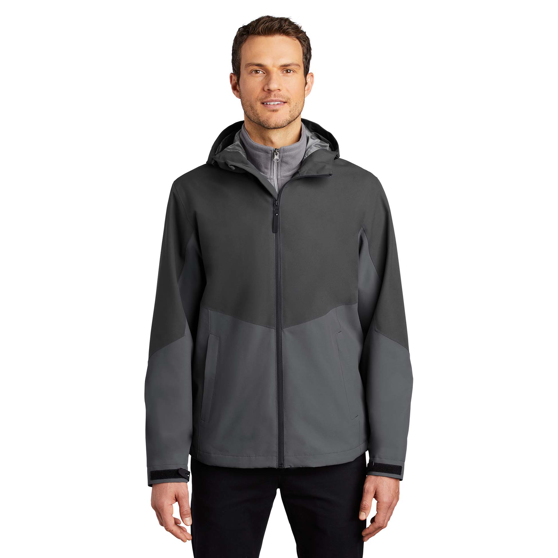 Port Authority J406 Tech Rain Jacket - Storm Grey/Shadow Grey