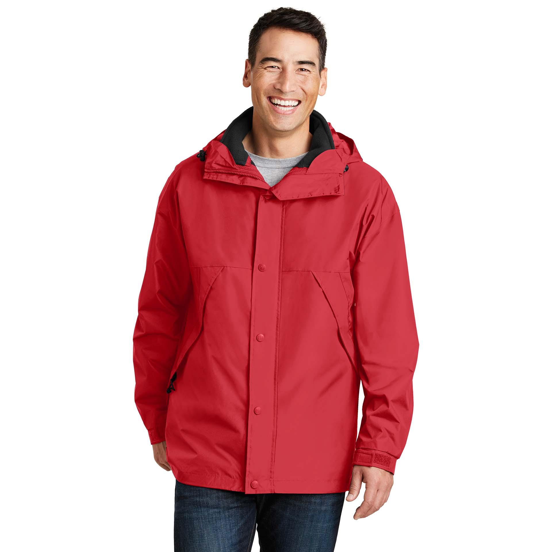 Port Authority J777 3-in-1 Jacket - Red/Black | Full Source