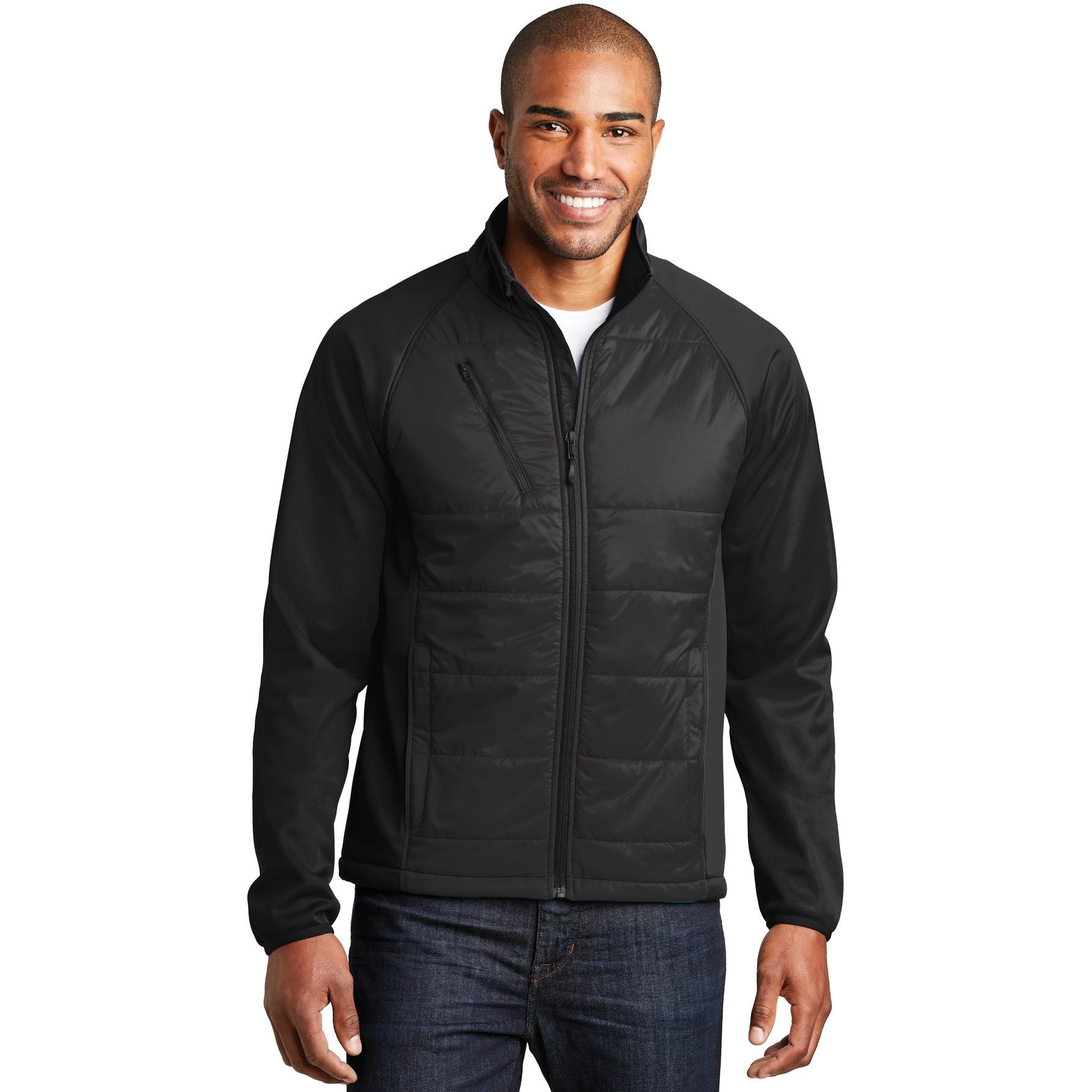 Port Authority J787 Hybrid Soft Shell Jacket - Deep Black | Full Source