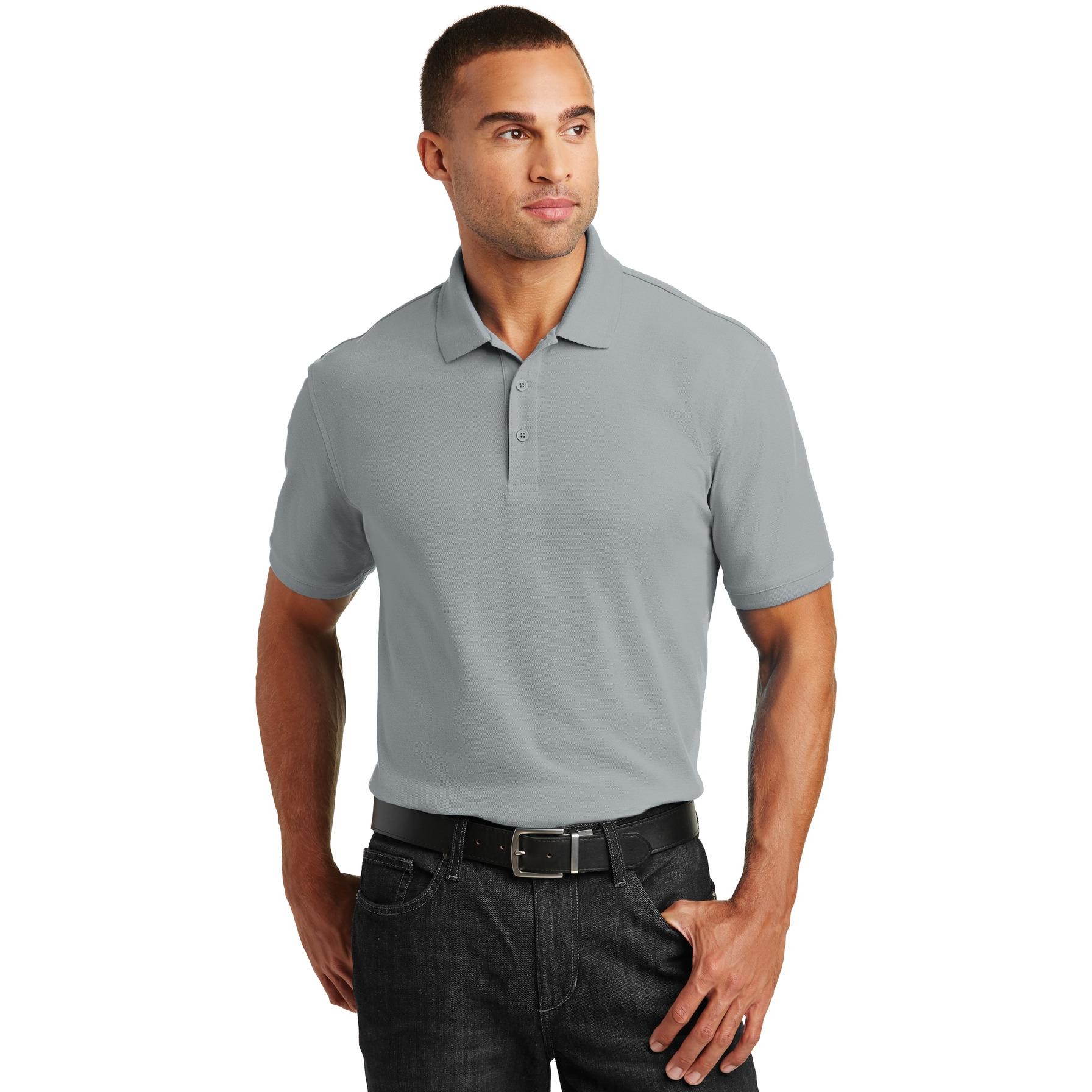 Port Authority K100 Core Classic Pique Polo - Gusty Grey | Full Source