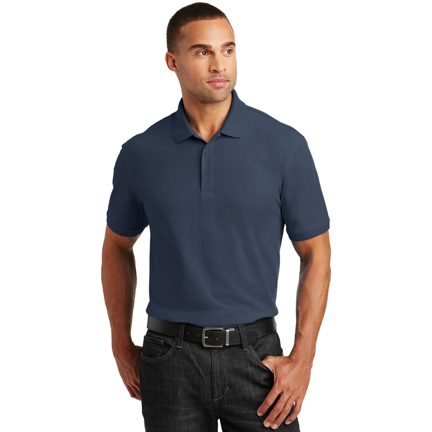 Port Authority K100 Core Classic Pique Polo - River Blue Navy | Full Source