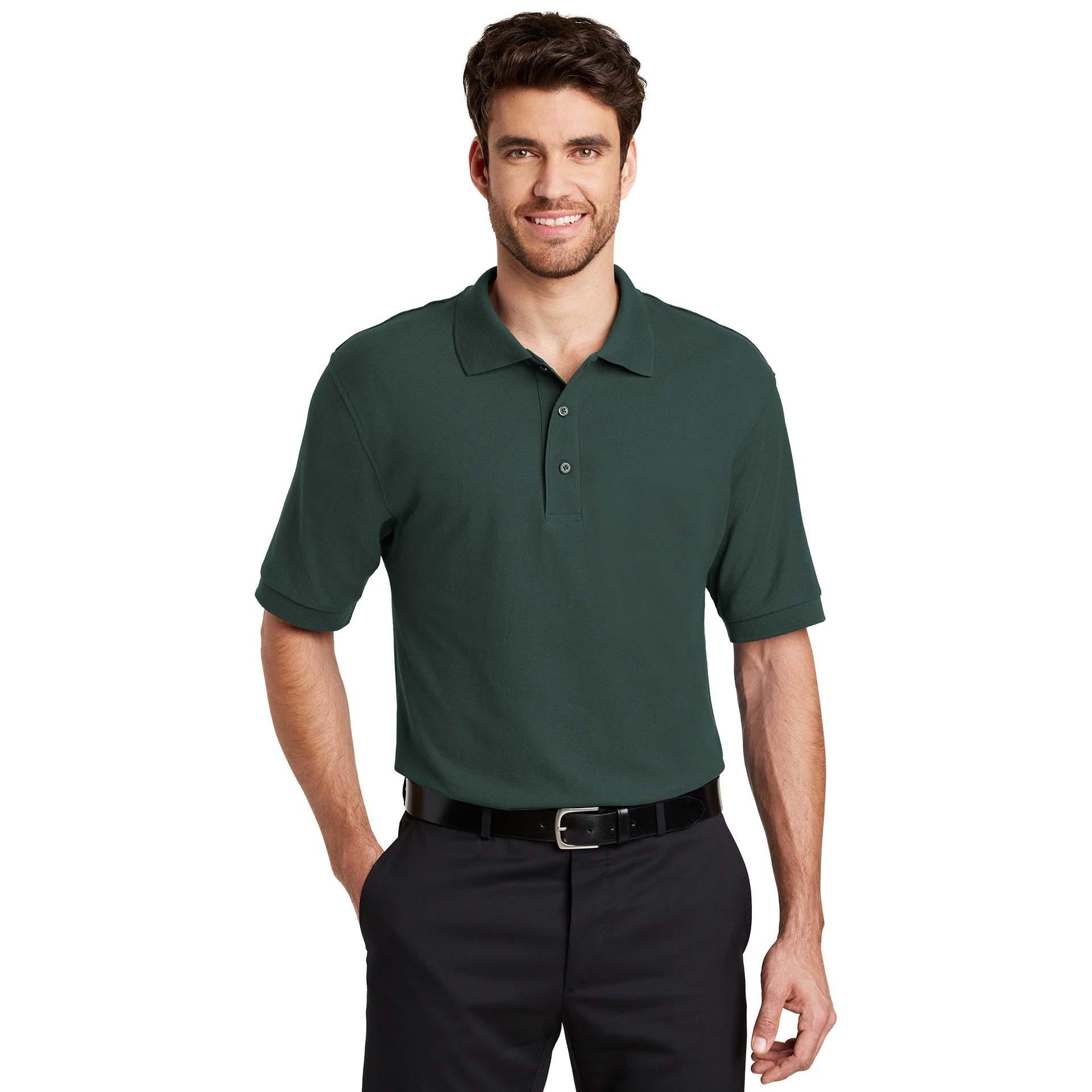 Port Authority K500 Silk Touch Polo Dark Green Full Source