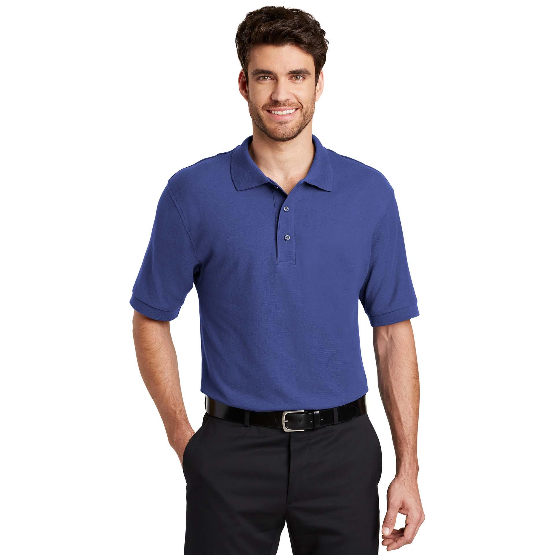 Port Authority K500 Silk Touch Polo Mediterranean Blue Full Source