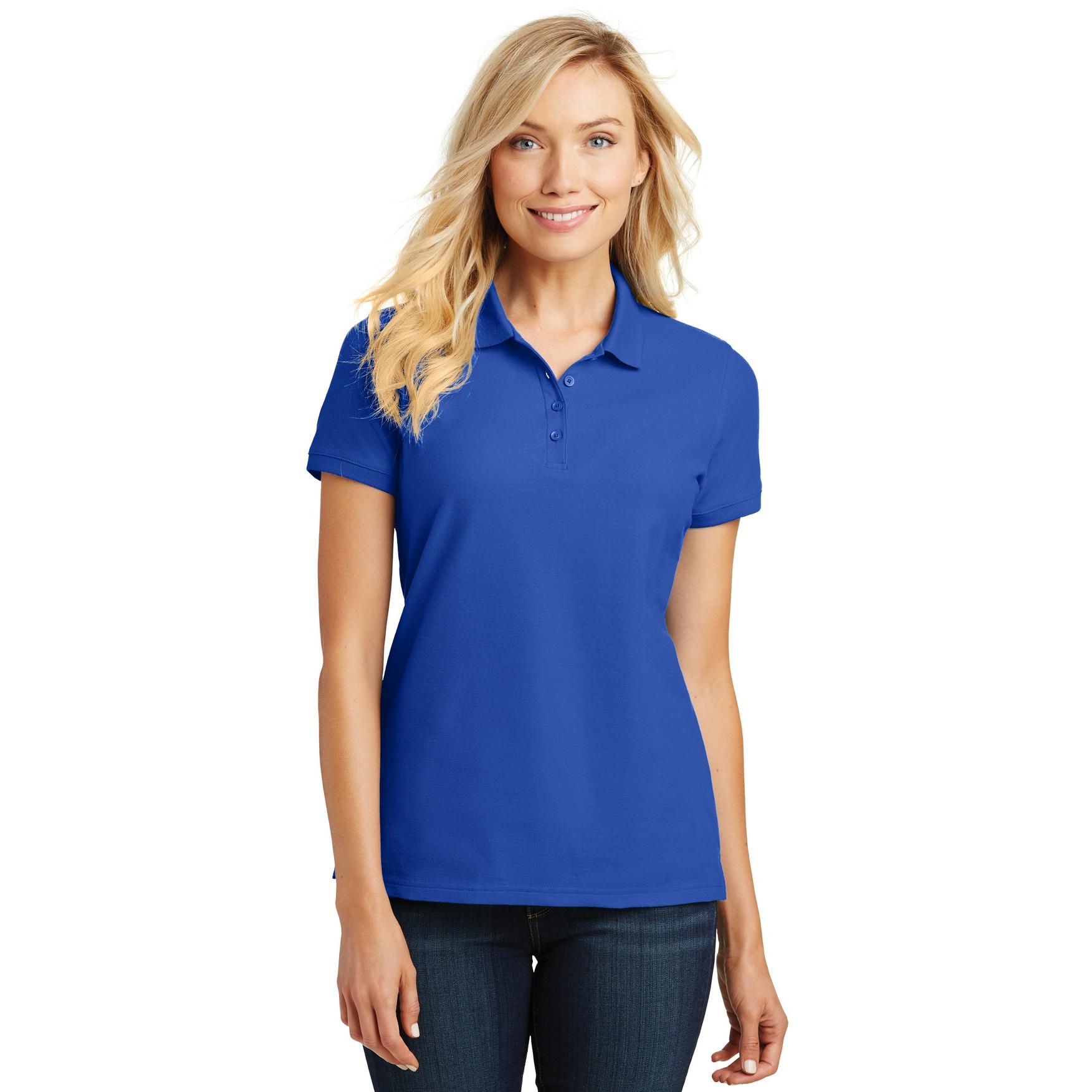 Port Authority L100 Ladies Core Classic Pique Polo - True Royal | Full ...