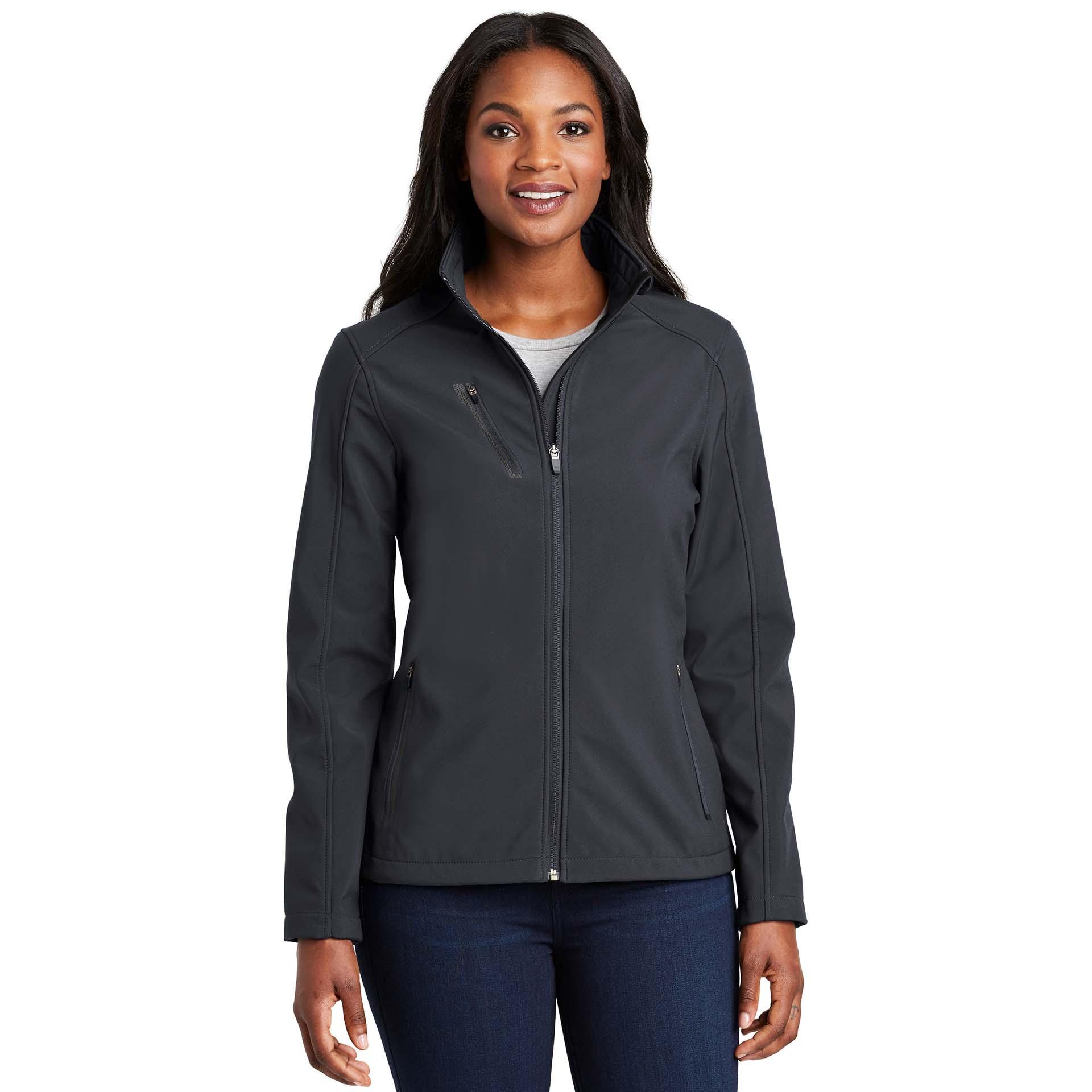 Port Authority L324 Ladies Welded Soft Shell Jacket - Battleship Grey ...