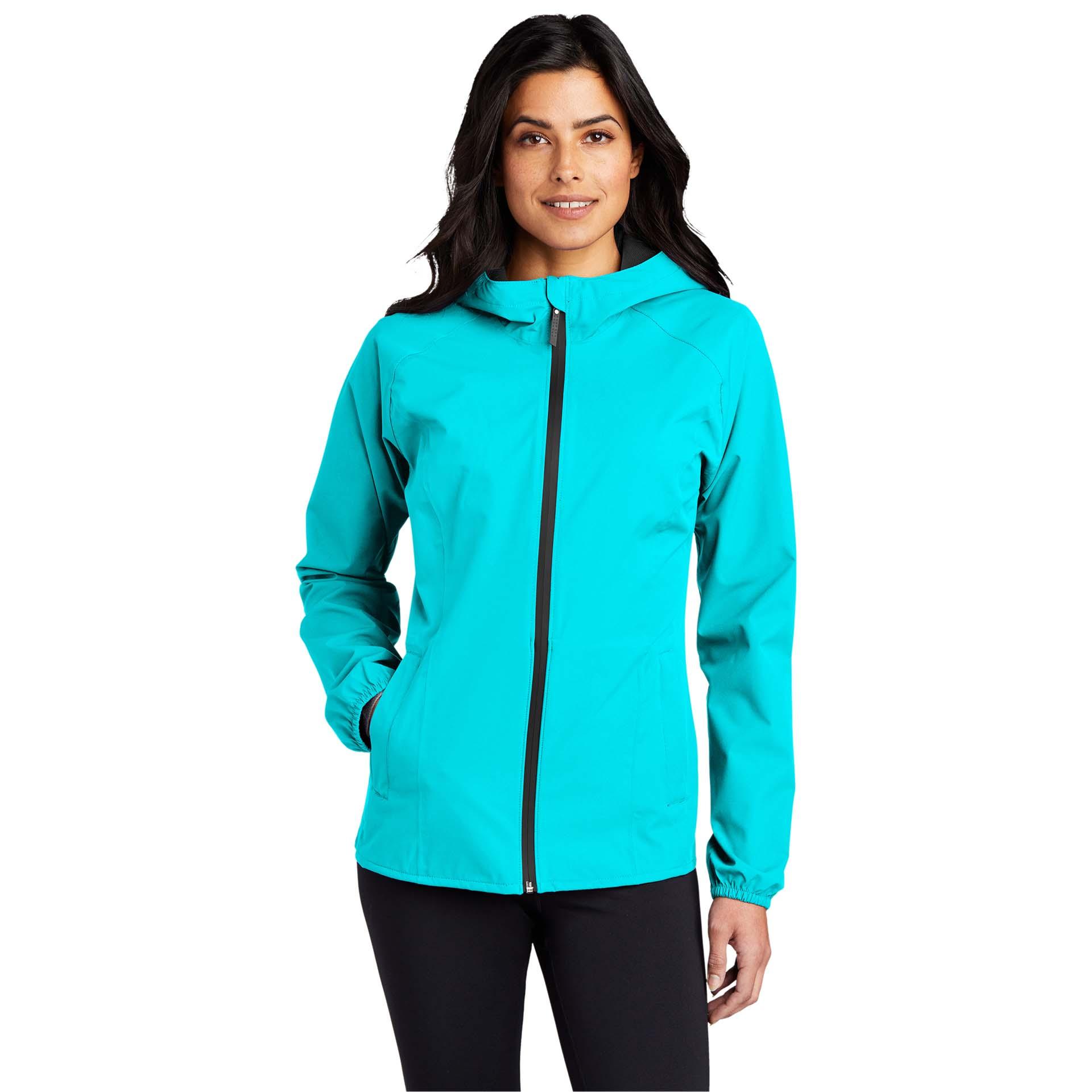 Port Authority L407 Ladies Essential Rain Jacket - Light Cyan Blue ...