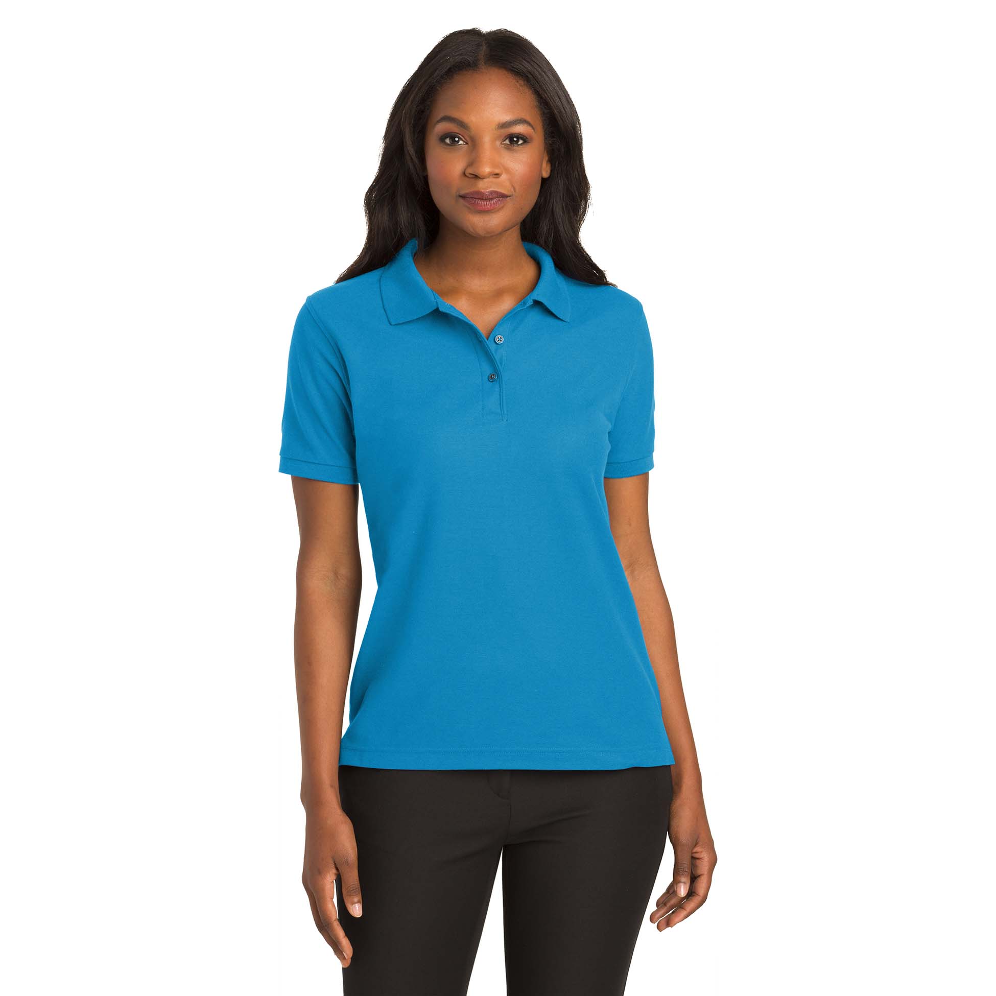 Port Authority L500 Ladies Silk Touch Polo - Turquoise | Full Source