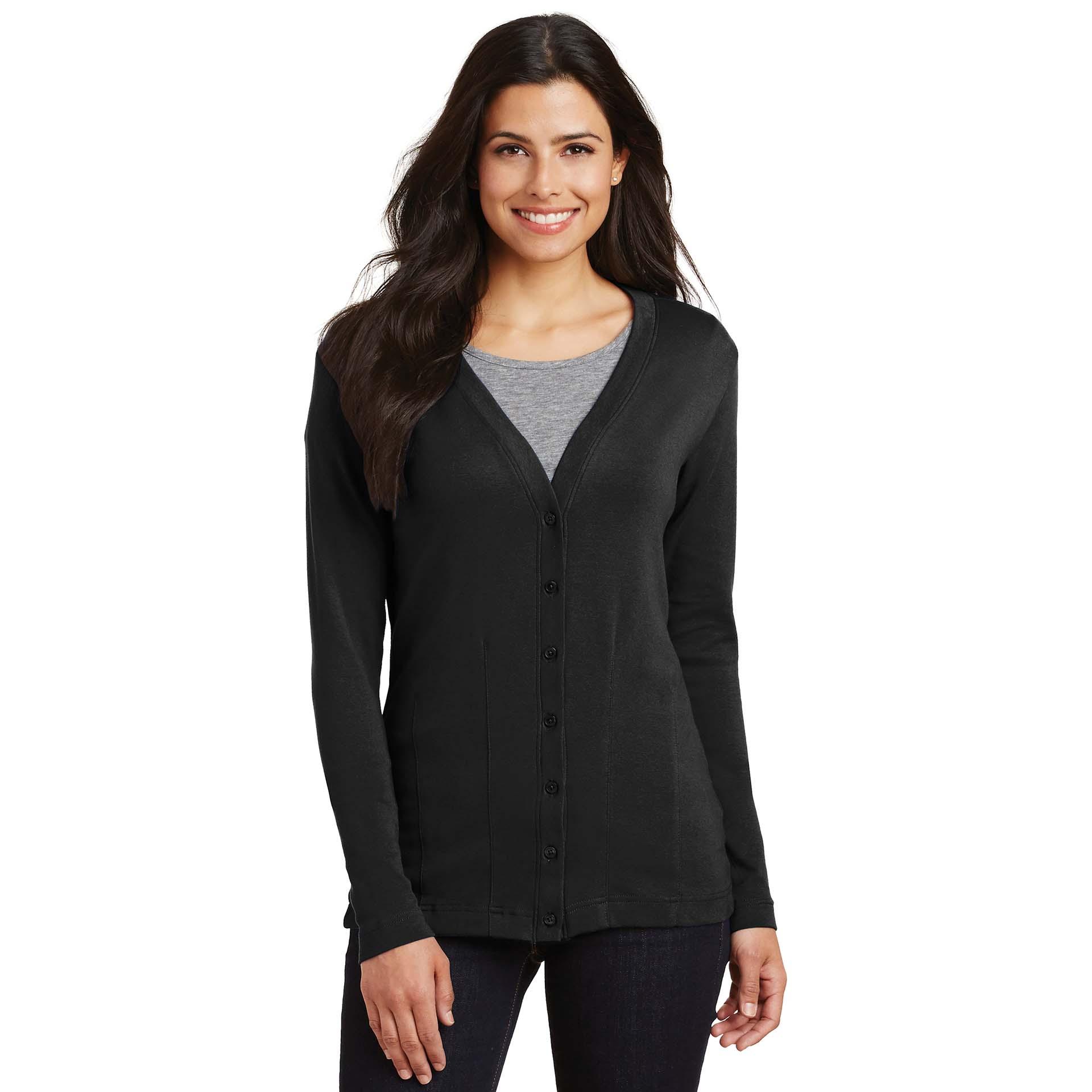 womens black cotton cardigan