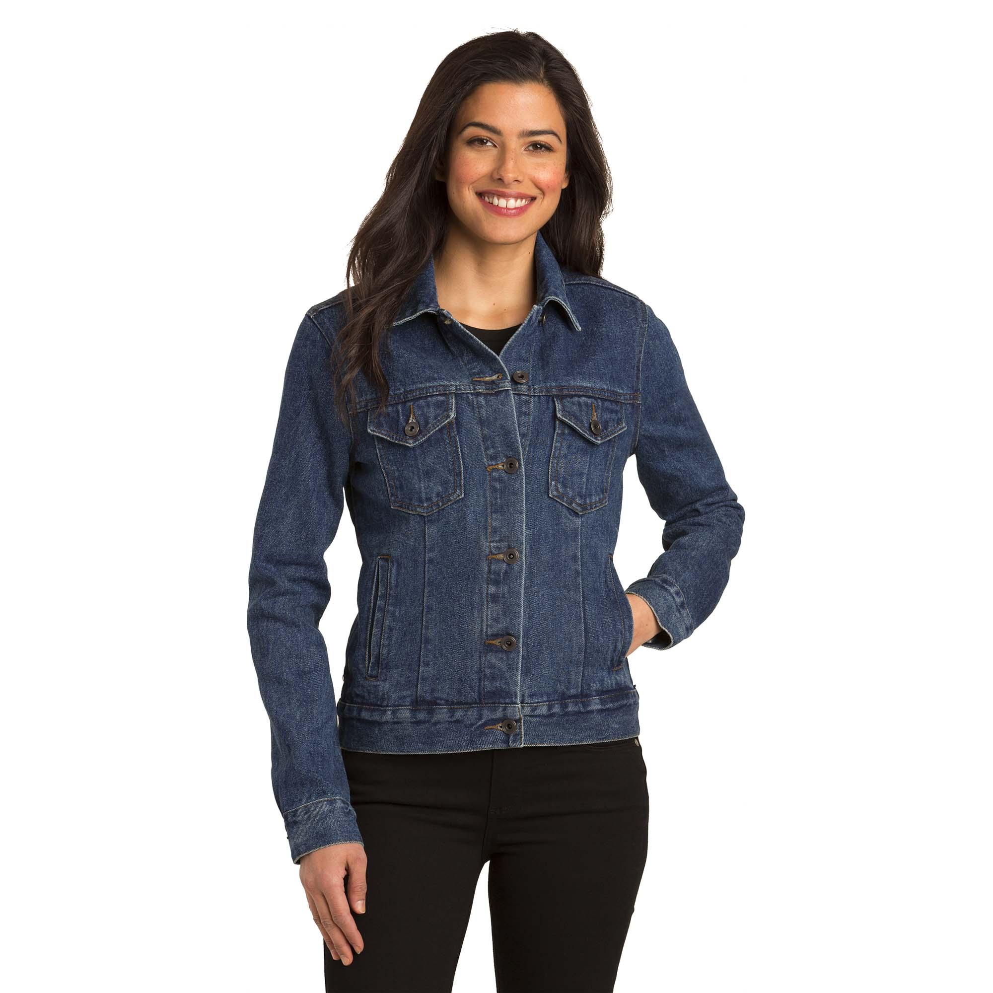 Port Authority L7620 Ladies Denim Jacket - Denim Blue | Full Source