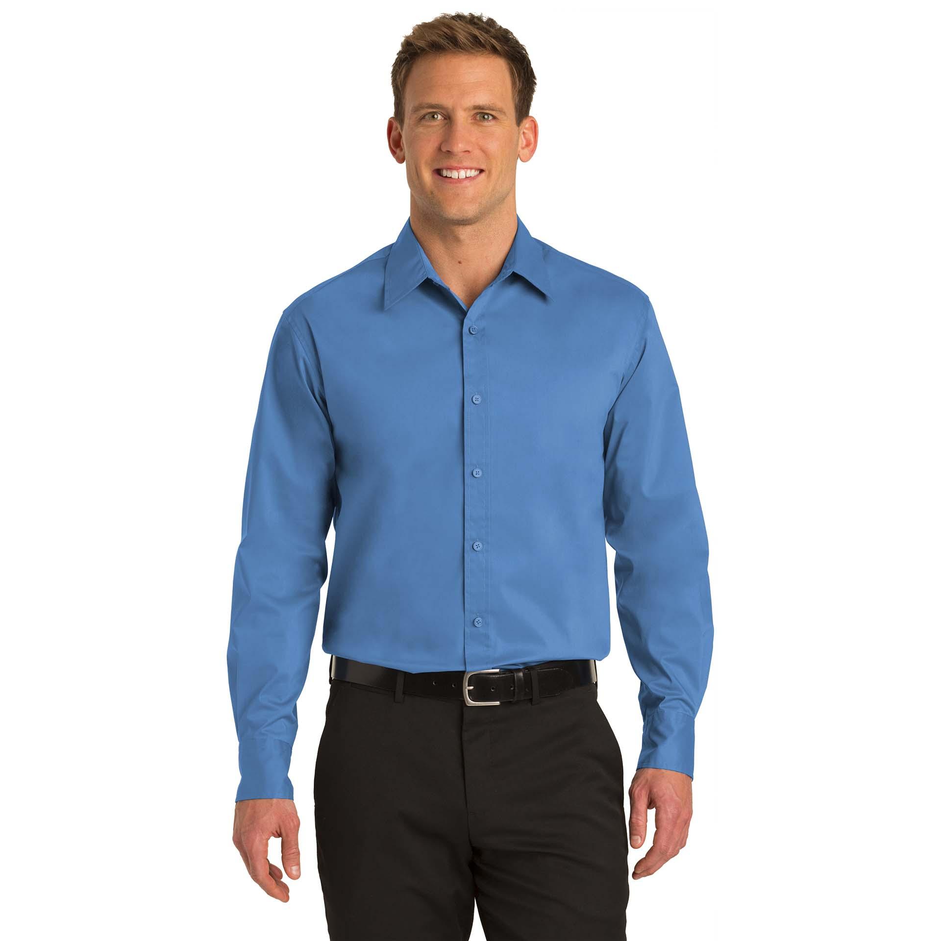 Port Authority S646 Stretch Poplin Shirt - Moonlight Blue | Full Source