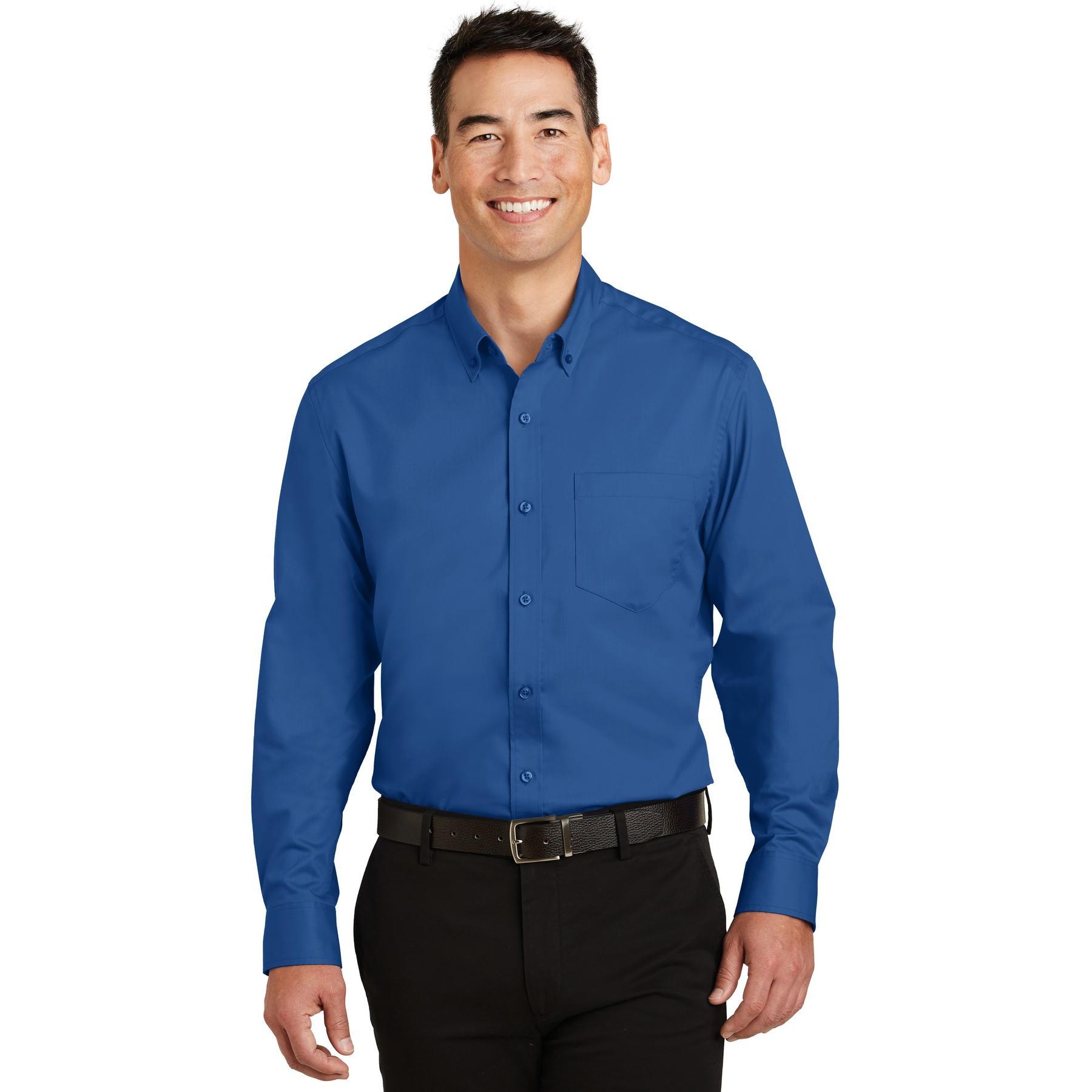 Port Authority S663 SuperPro Twill Shirt - True Blue | Full Source