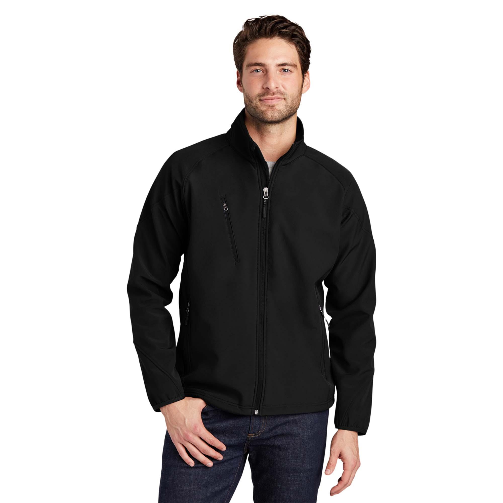 Port Authority TLJ705 Tall Textured Soft Shell Jacket - Black | Full Source