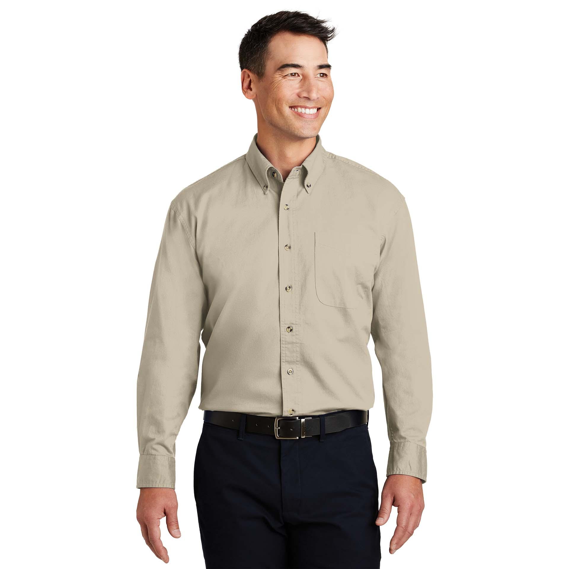 TLS600T Port Authority Men's Big & Tall Long Sleeve 100% Cotton Twill Shirt 