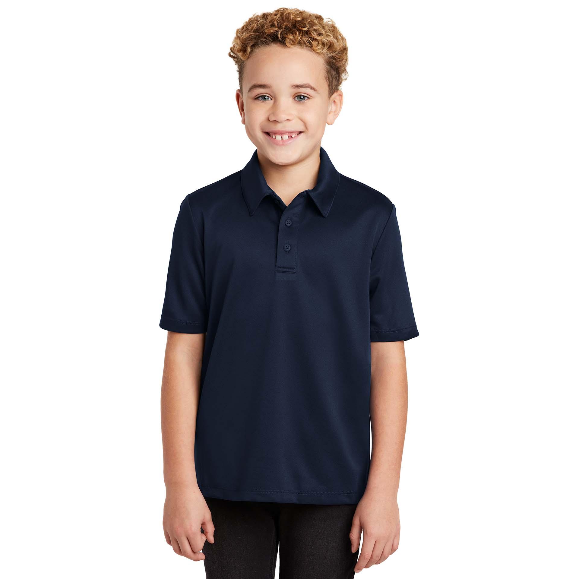 Port Authority Y540 Youth Silk Touch Performance Polo - Navy | Full Source