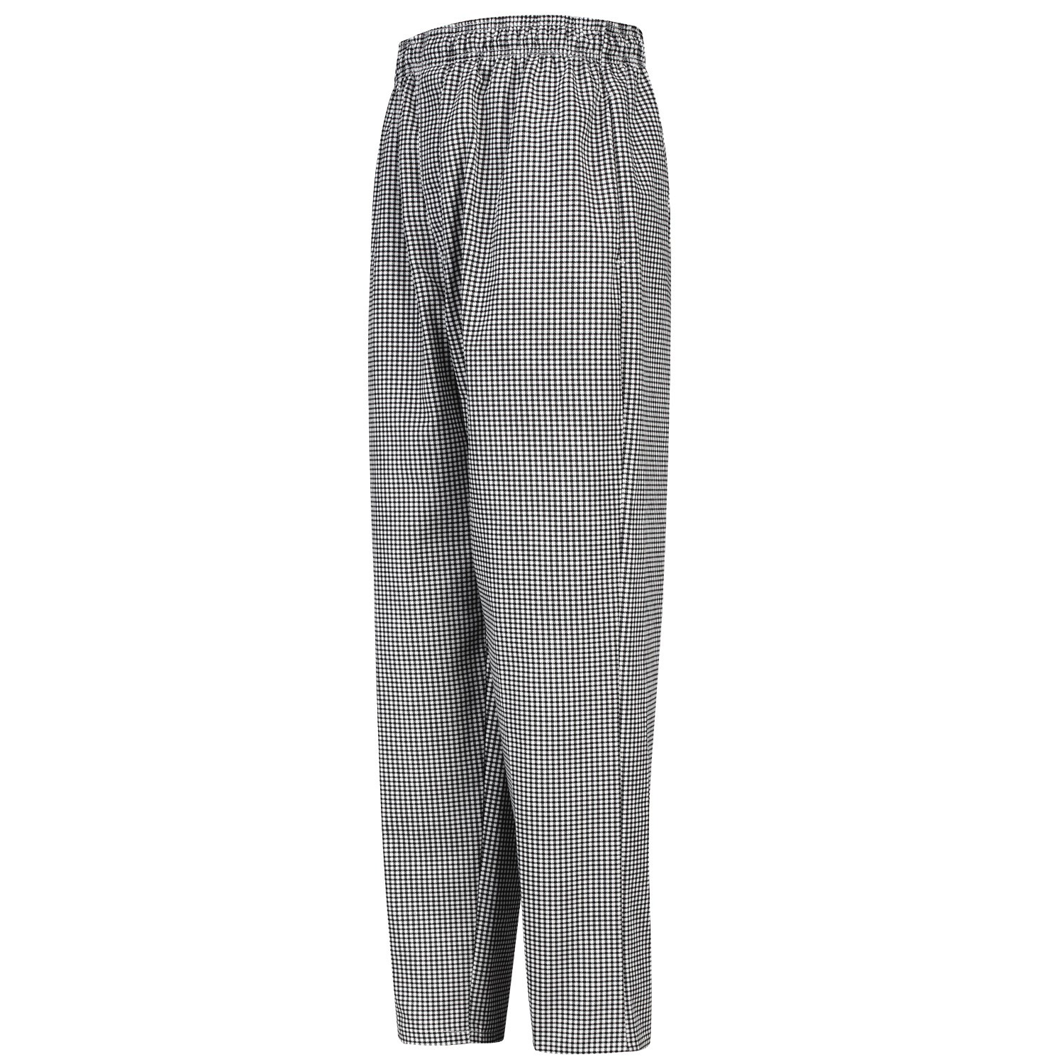 black white check pants