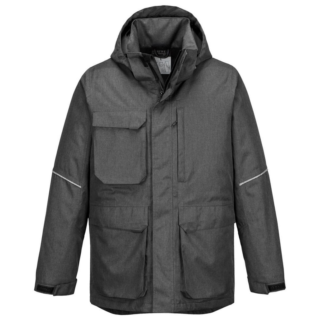 Portwest KX360 KX3 Parka Jacket - Gray Marl | Full Source