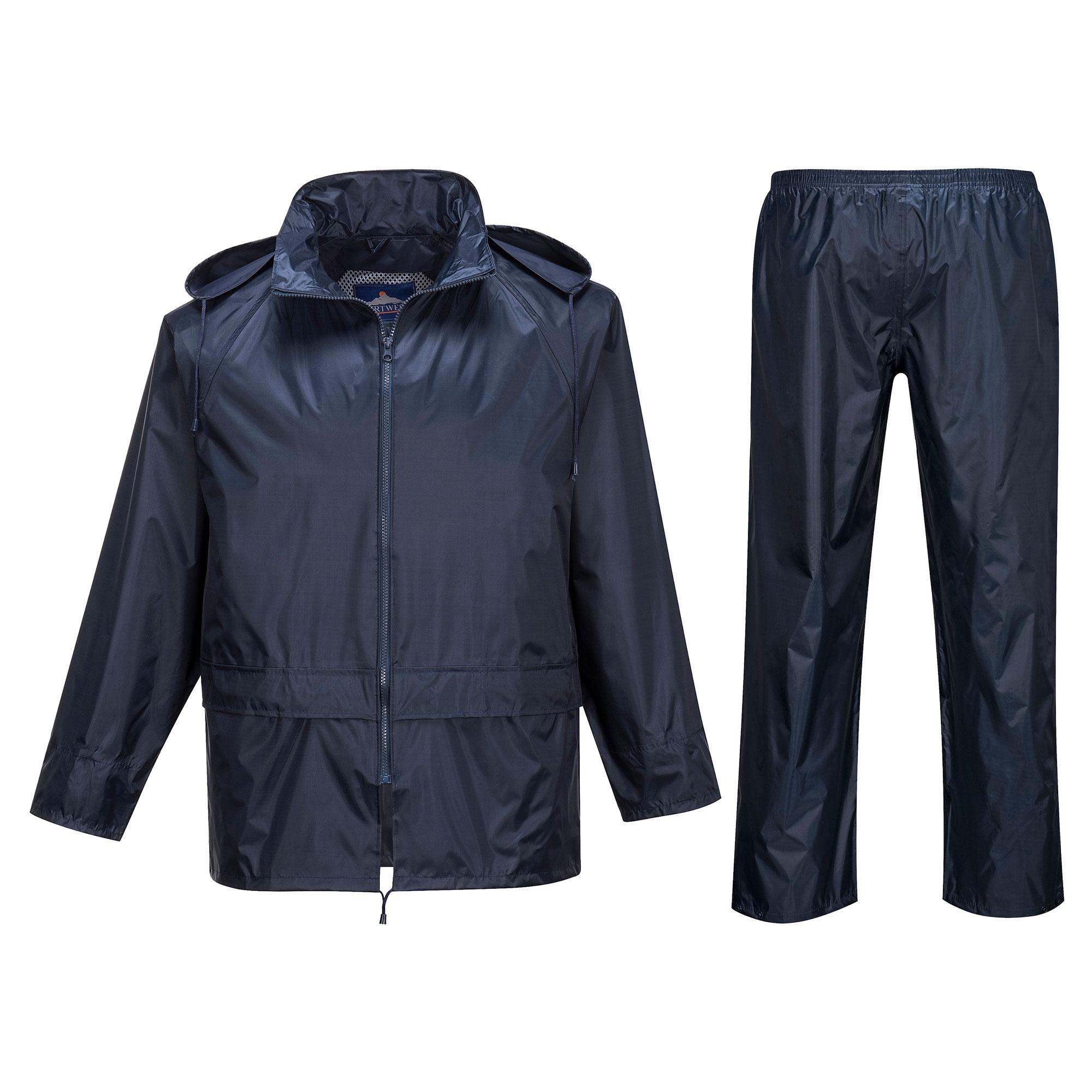 Portwest L440 2 Piece Essentials Rainsuit - Navy | Full Source