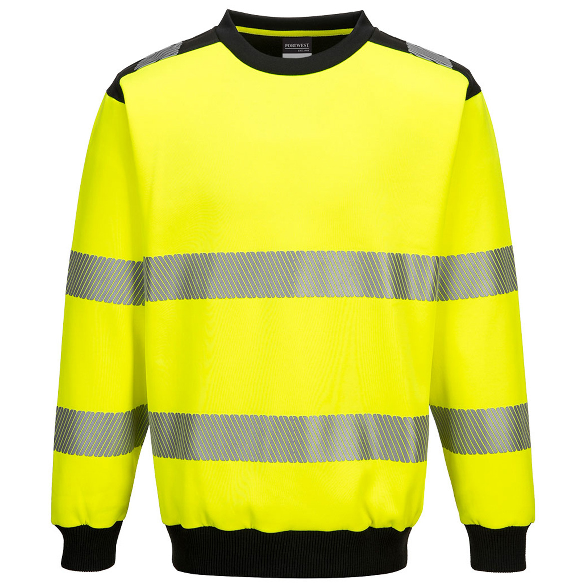 Portwest PW3 Hoodie Mit Reißverschluss, Hi-Vis Orange/Schwarz