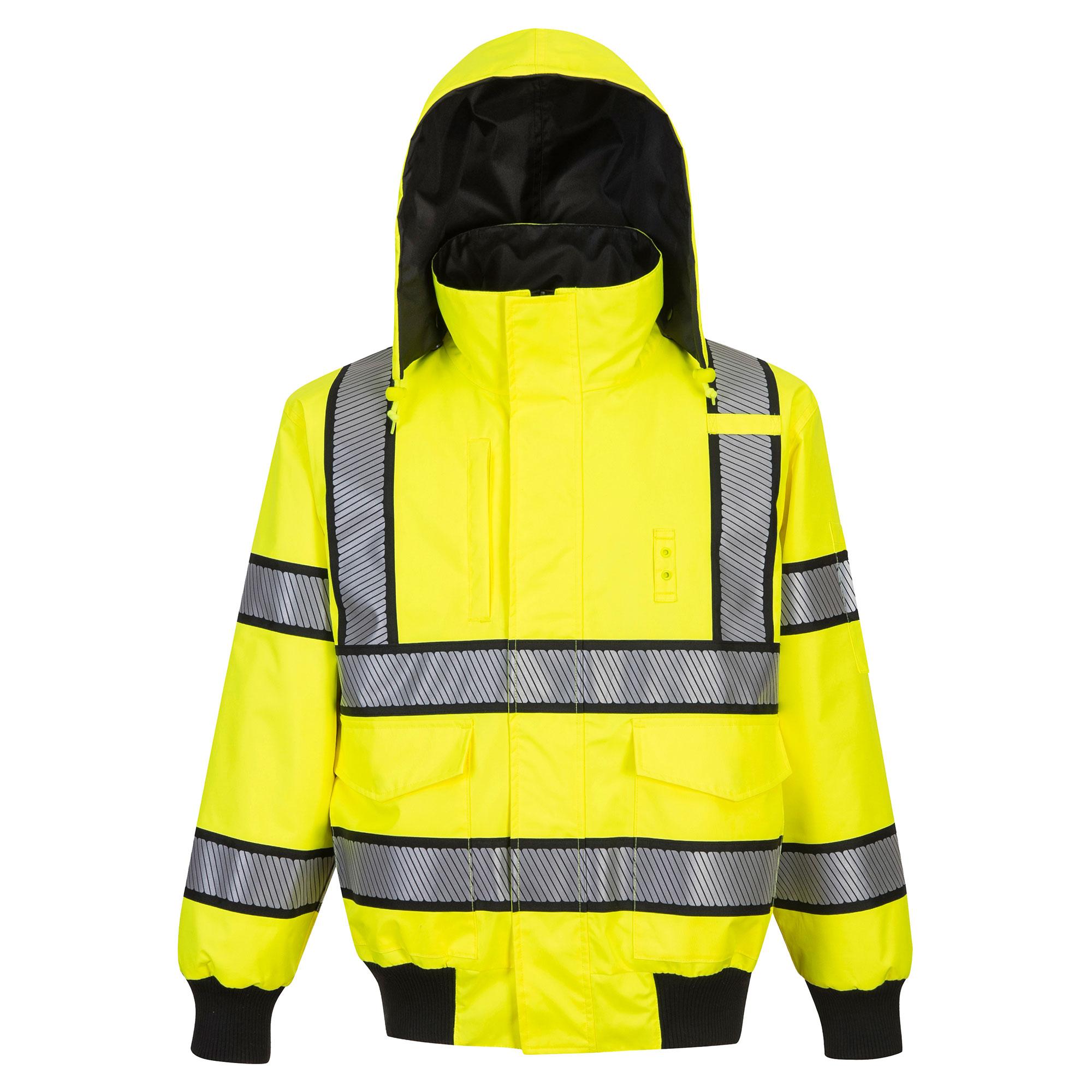 Portwest UH449 Hi-Vis Reversible Bomber Jacket - Yellow/Black