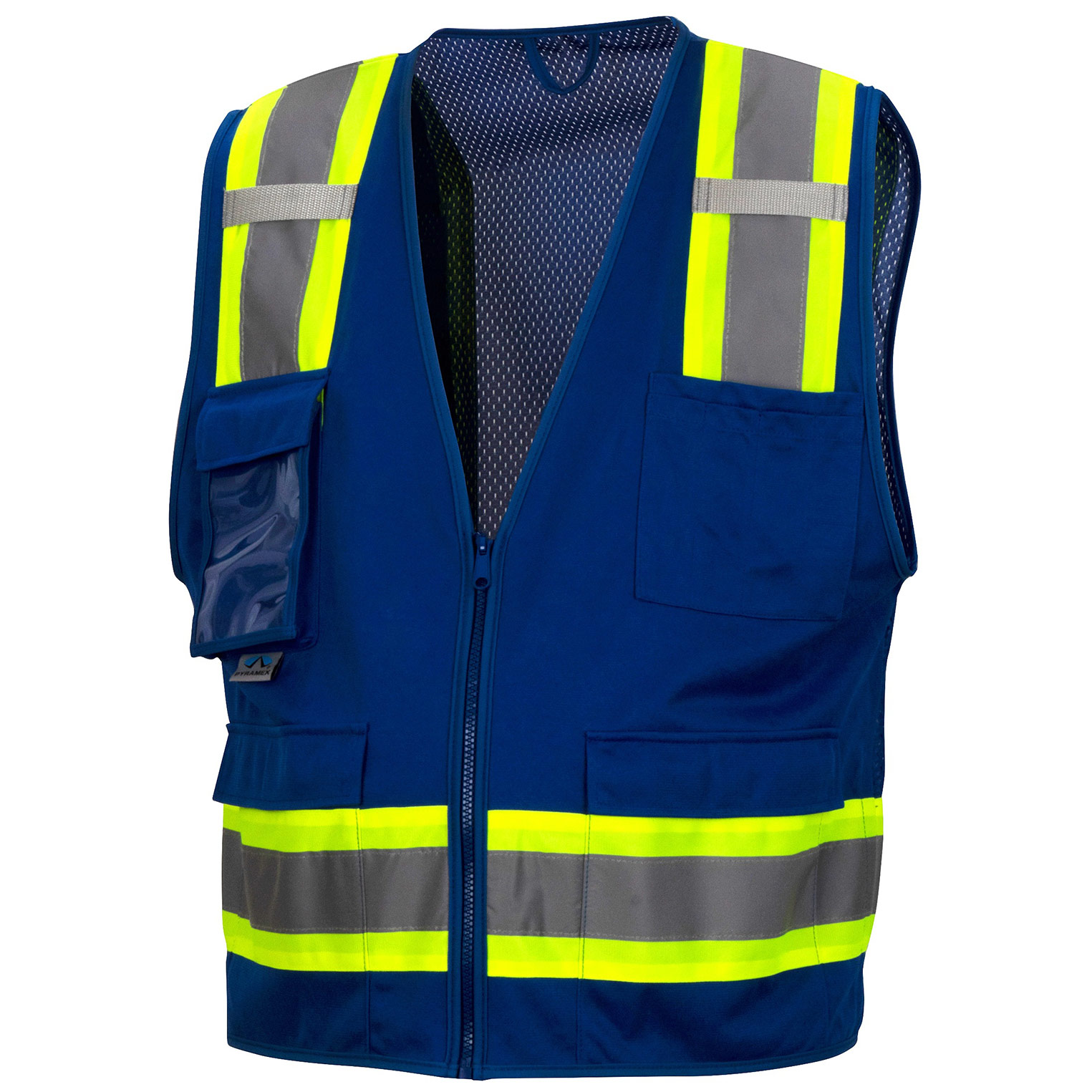 Pyramex RVZ2465CP Non-ANSI Two-Tone Surveyor Safety Vest with Pocket ...