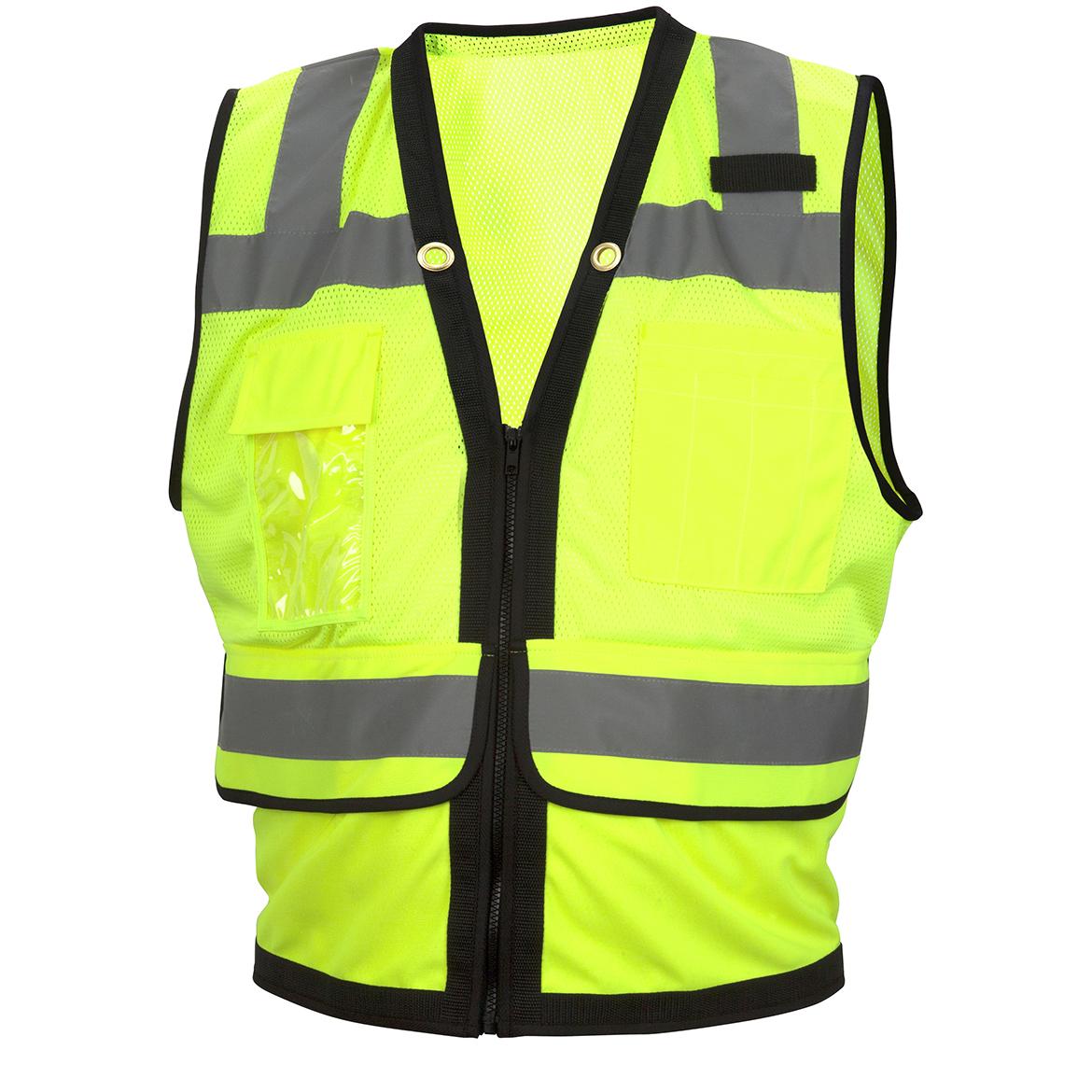 Pyramex RVZ28 Type R Class 2 Heavy Duty Surveyor Zipper Safety Vest ...