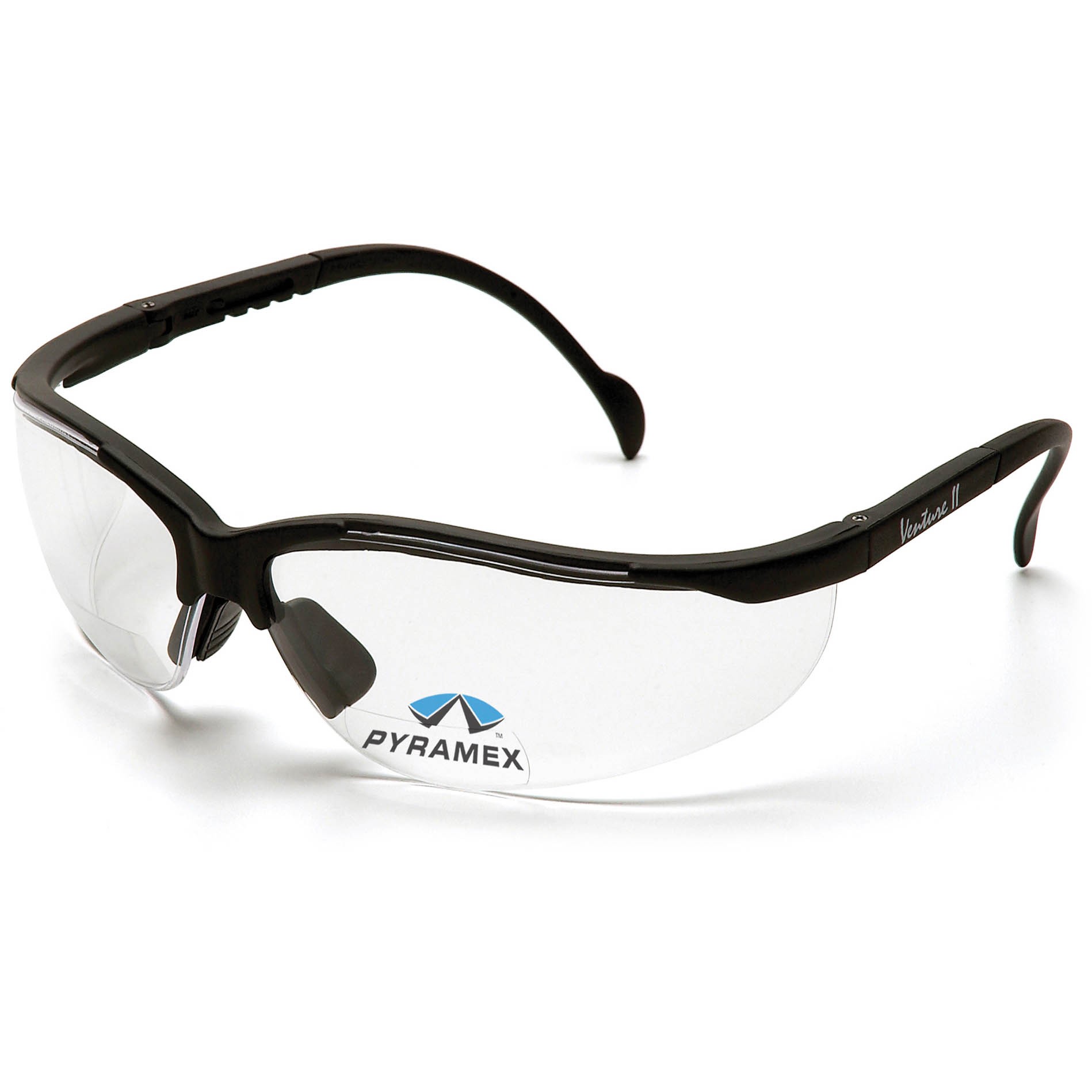 Pyramex SB1810R Venture II Readers Safety Glasses - Black Frame - Clear  Bifocal Lens