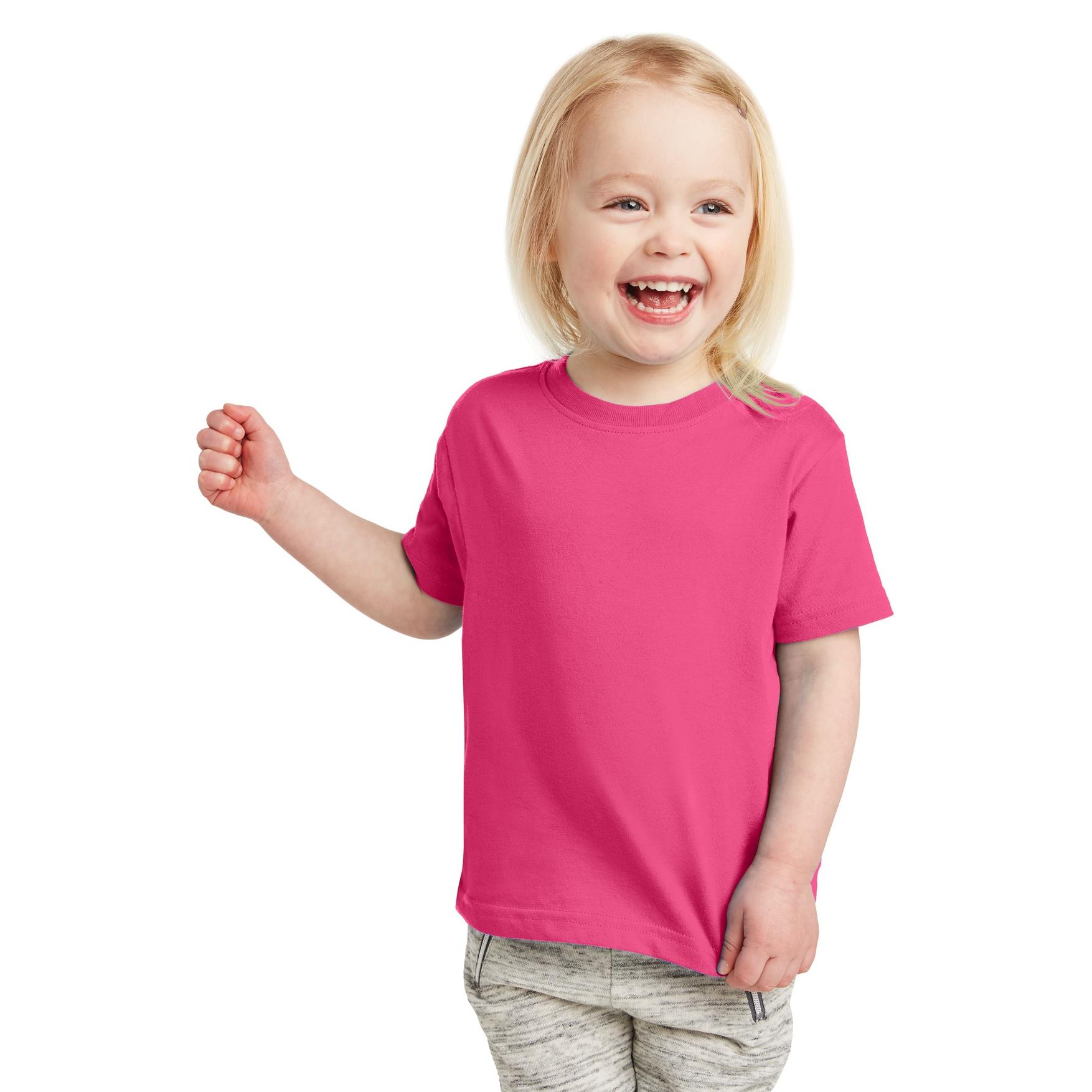 Rabbit Skins - Toddler Cotton Jersey T-shirt-Hot Pink-2T