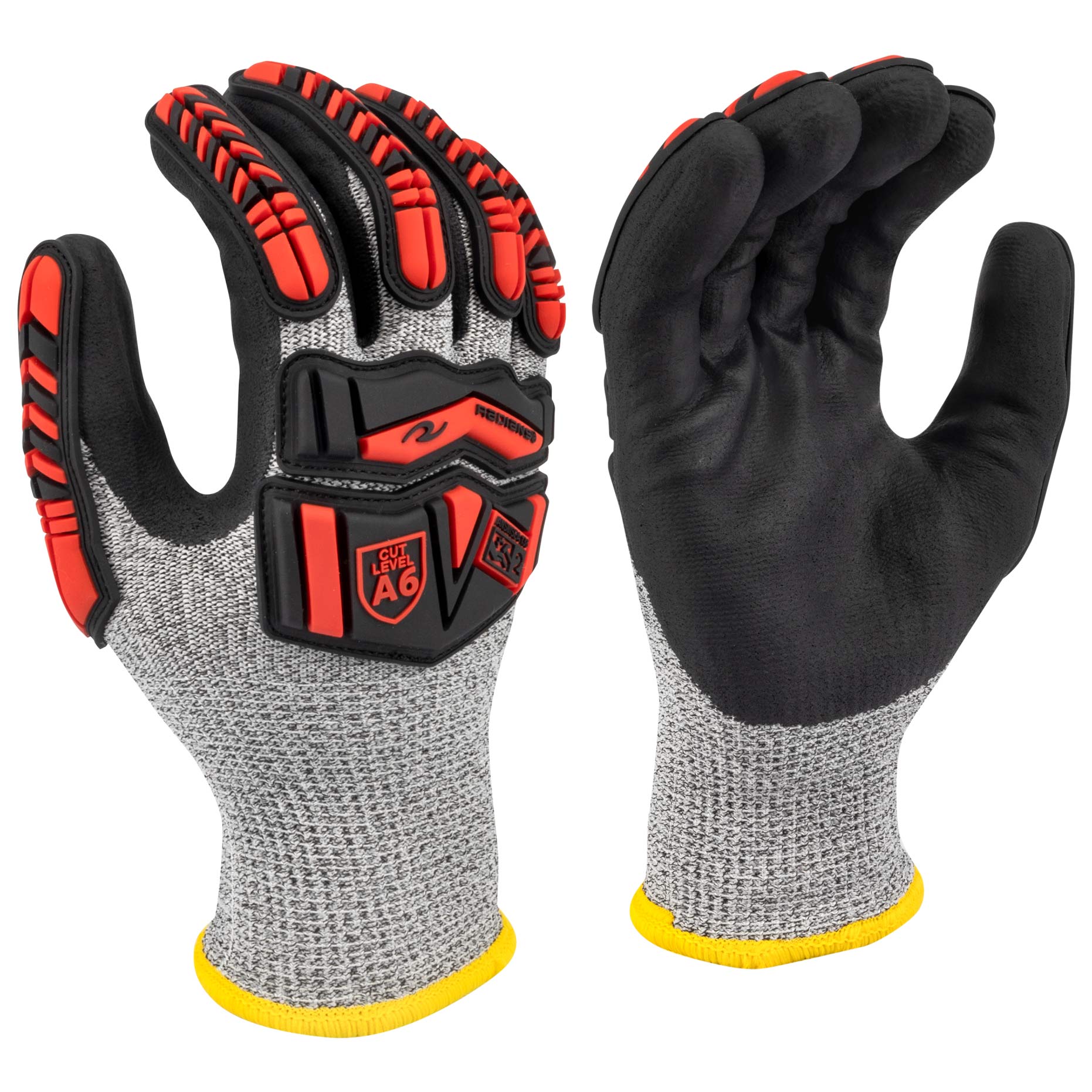 Radians RWG816 Cut Level A6 Nitrile Palm Work Gloves w/ TPR