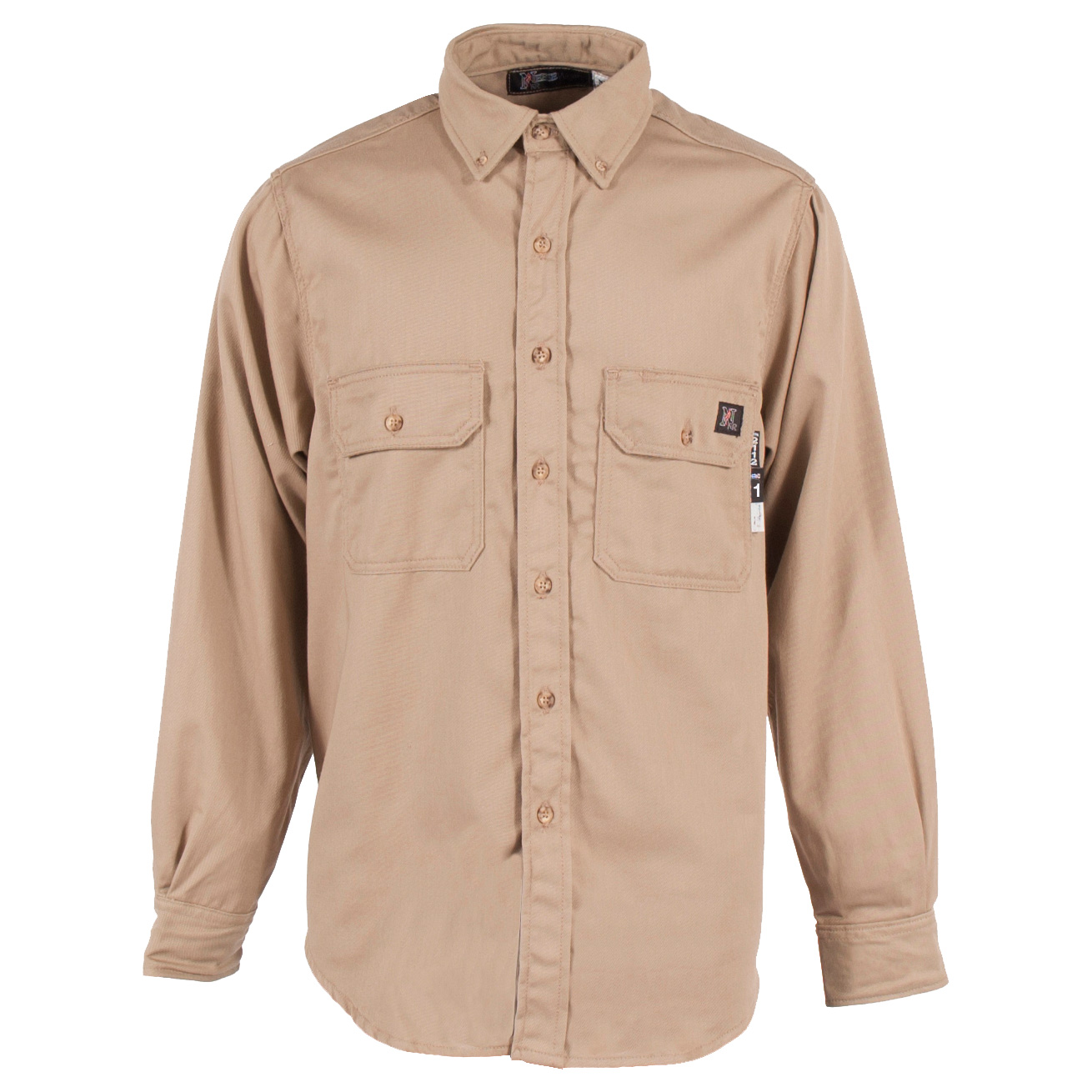 Neese VN4SH Nomex 4.5 oz Long Sleeve FR Work Shirt - Khaki | Full