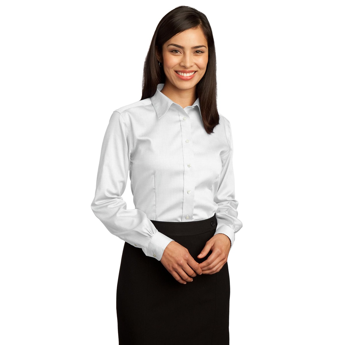 ladies white oxford shirt