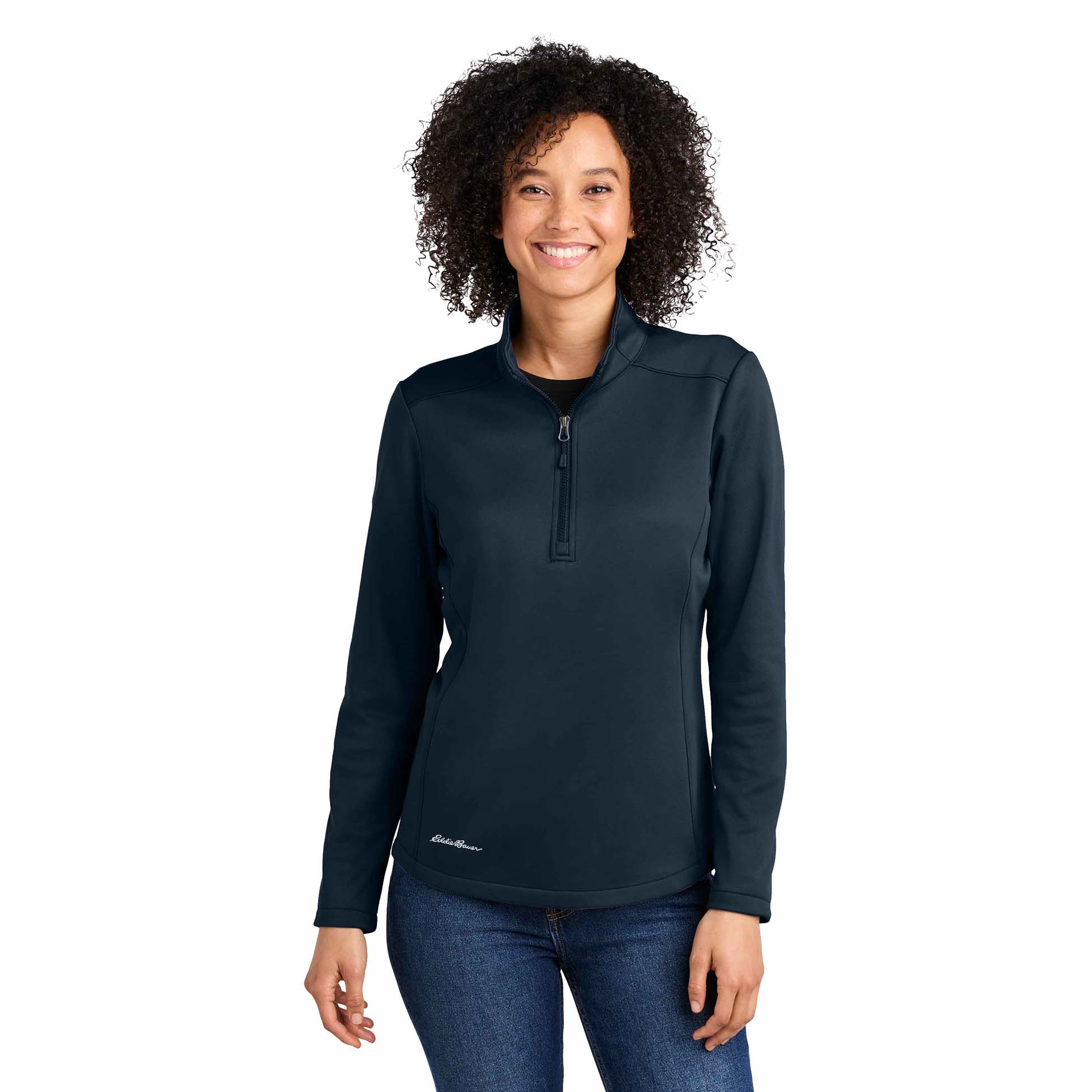 Eddie Bauer EB2370 Ladies Smooth Mid Layer Fleece 1/2-Zip - River