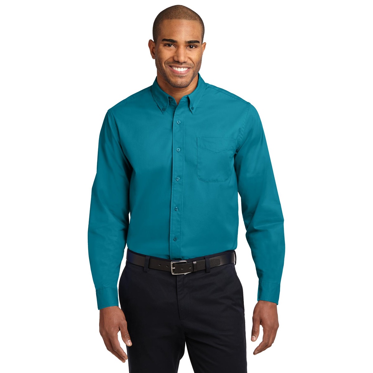 Port Authority S608 Long Sleeve Easy Care Shirt - Teal Green | Full Source