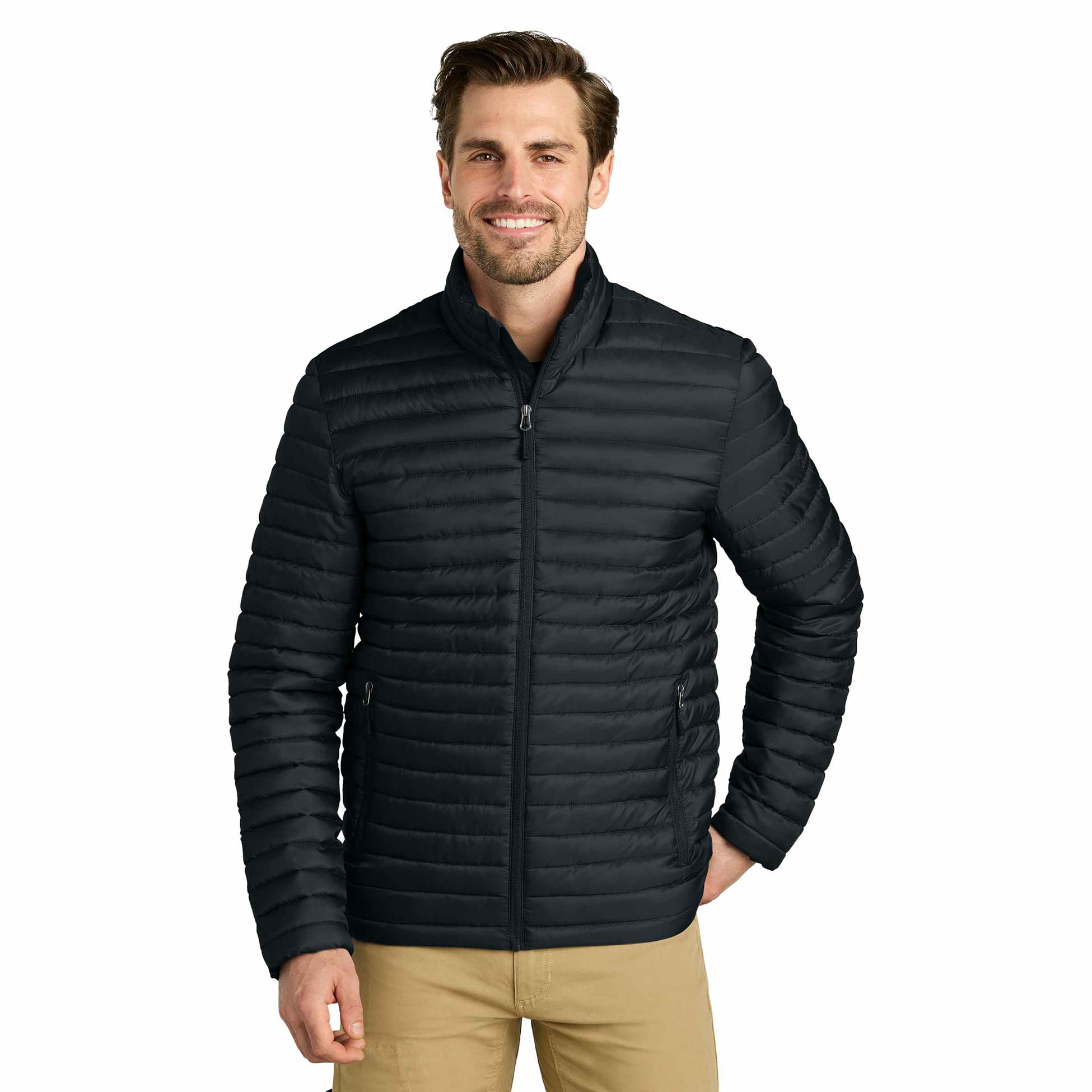 Eddie Bauer EB514 Packable Quilted Full-Zip - Black | Full Source