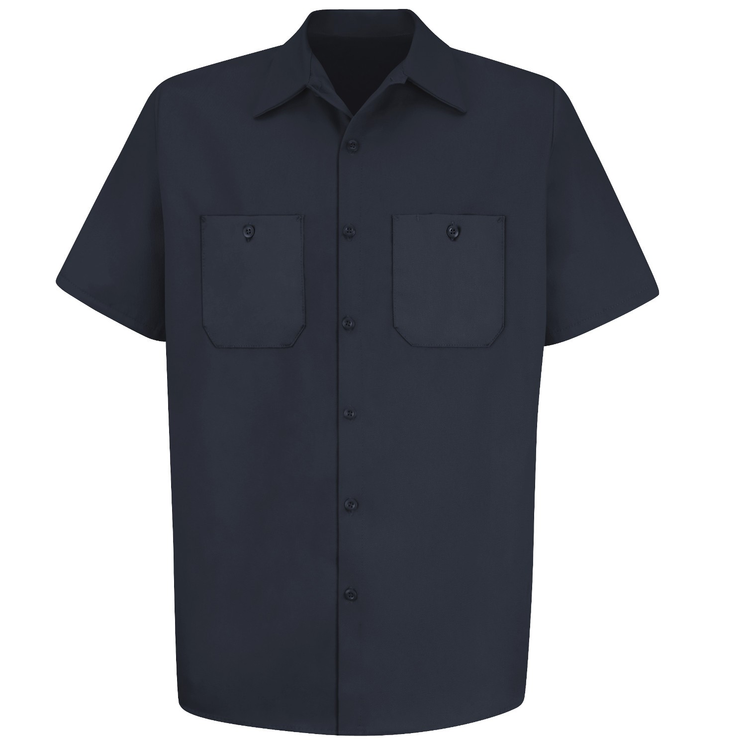 Red Kap SC40 Men’s Wrinkle Resistant Cotton Work Shirt - Short Sleeve -  Dark Navy