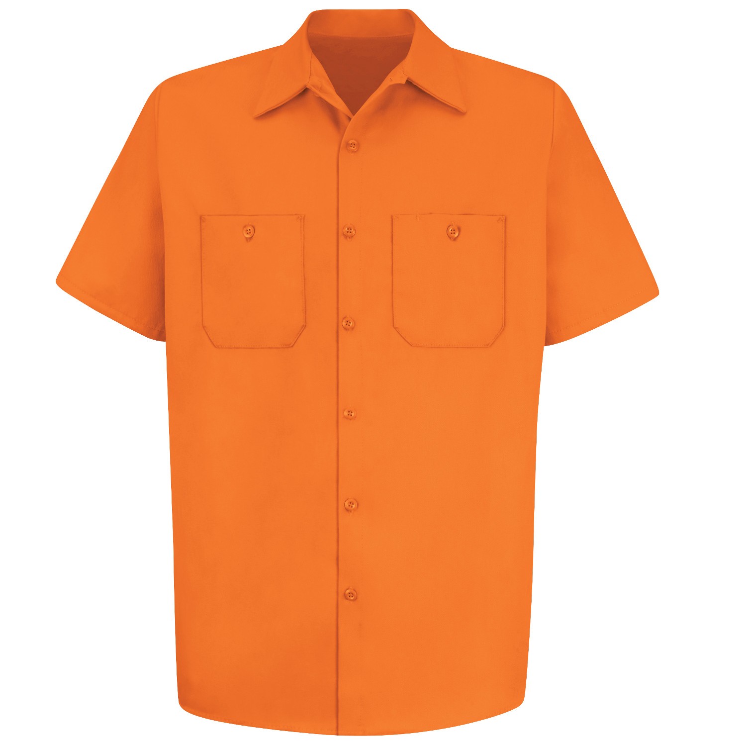 Red Kap SC40 Men's Wrinkle Resistant Cotton Work Shirt - Short