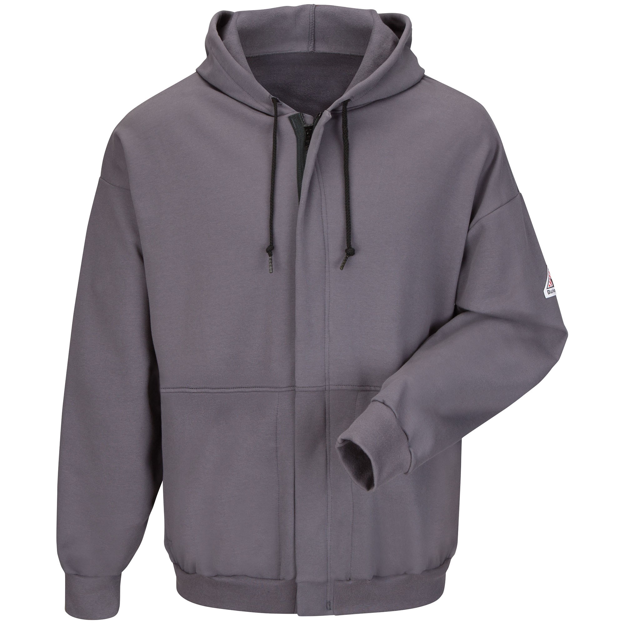 Bulwark FR SEH4 Men's Fleece Zip-Front Hooded Sweatshirt - Charcoal ...