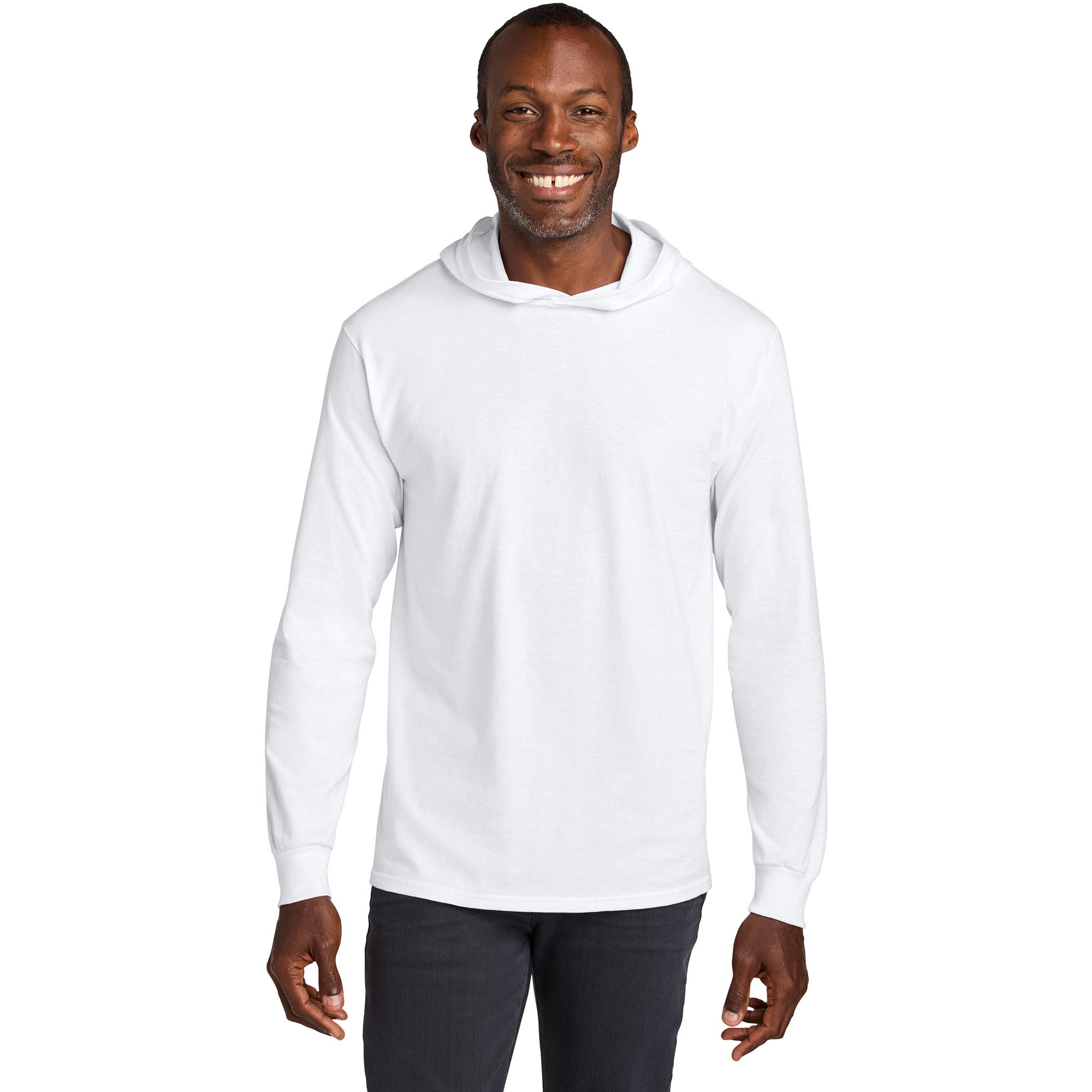 Jerzees 363LH Classics Unisex Cotton Long Sleeve Hooded T-Shirt