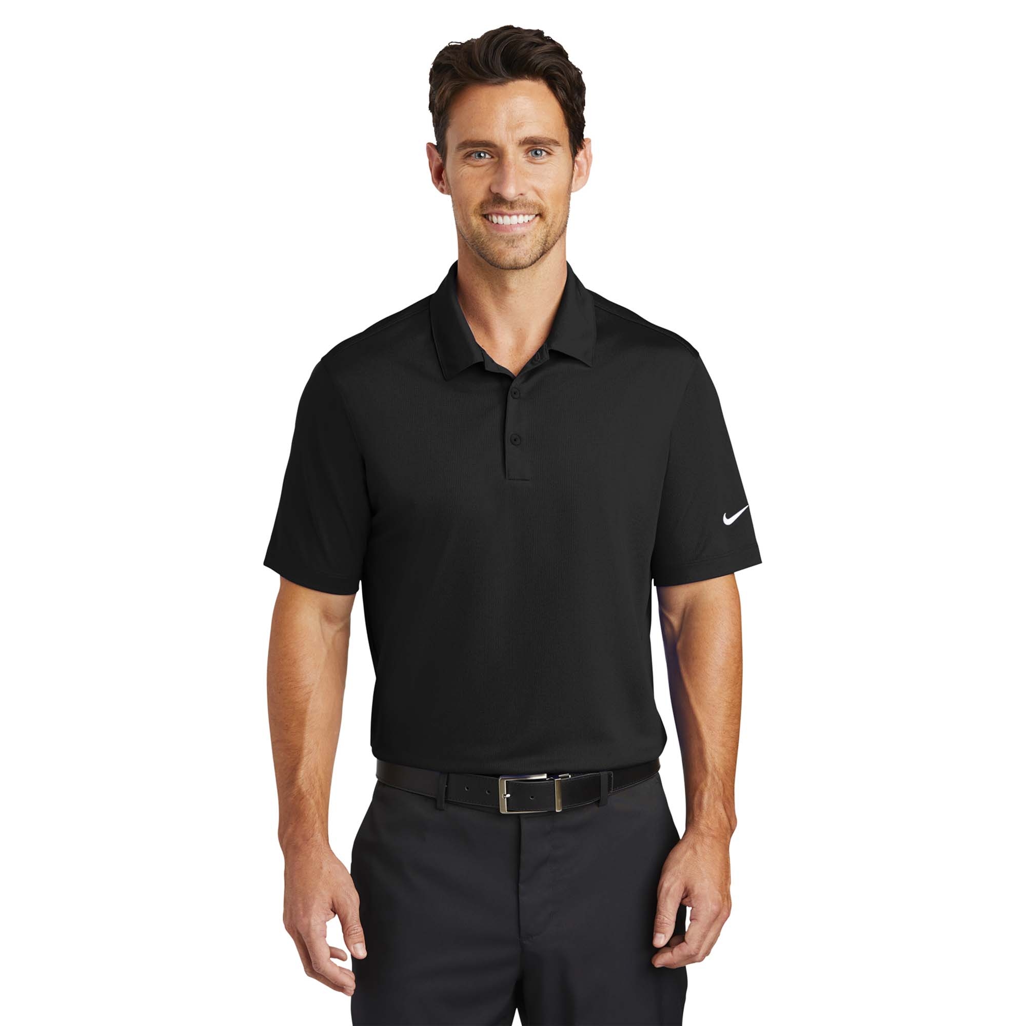 Nike 637167 Dri-FIT Vertical Mesh Polo - Black | Full Source