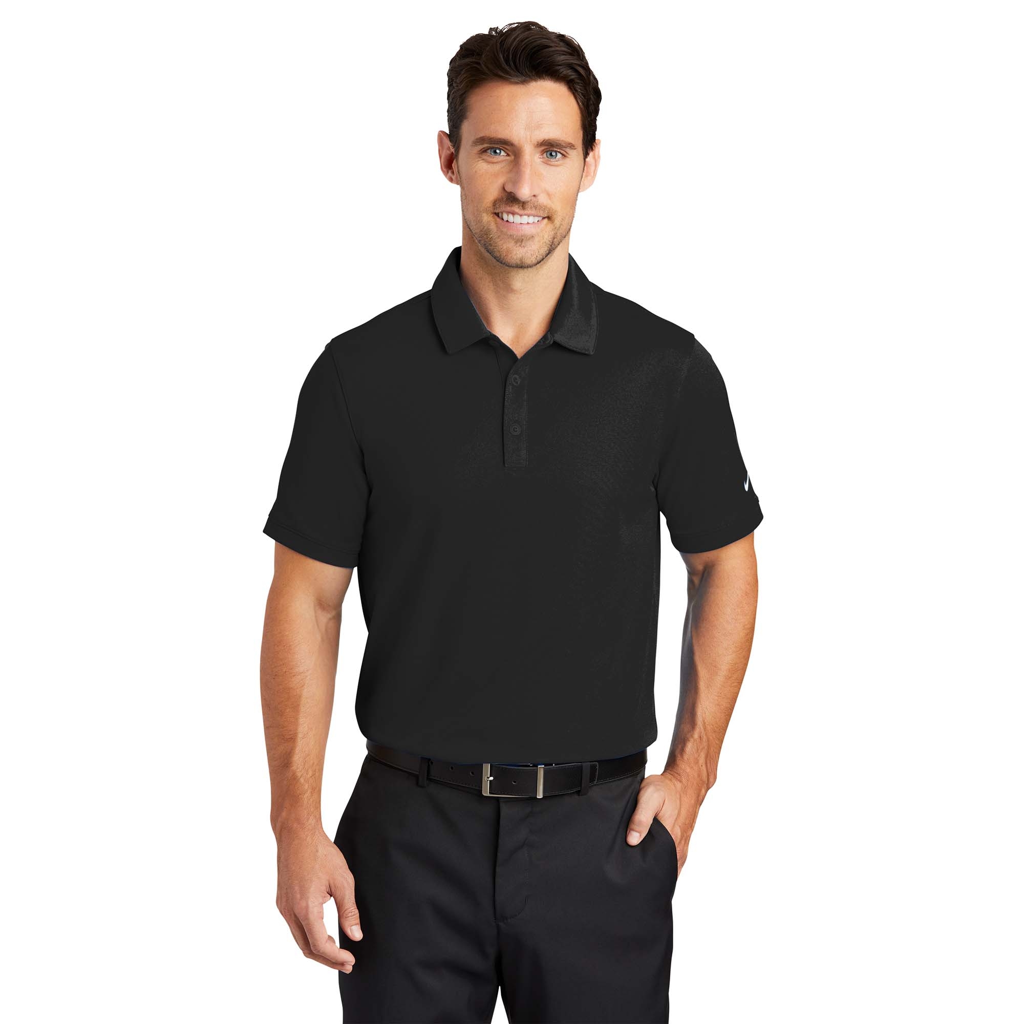 Nike 746099 Dri-FIT Solid Icon Pique Polo - Black | Full Source