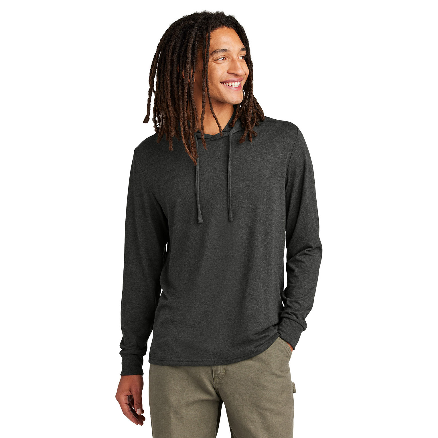 Allmade AL6003 Unisex Tri-Blend Hoodie Tee - Space Black | Full Source