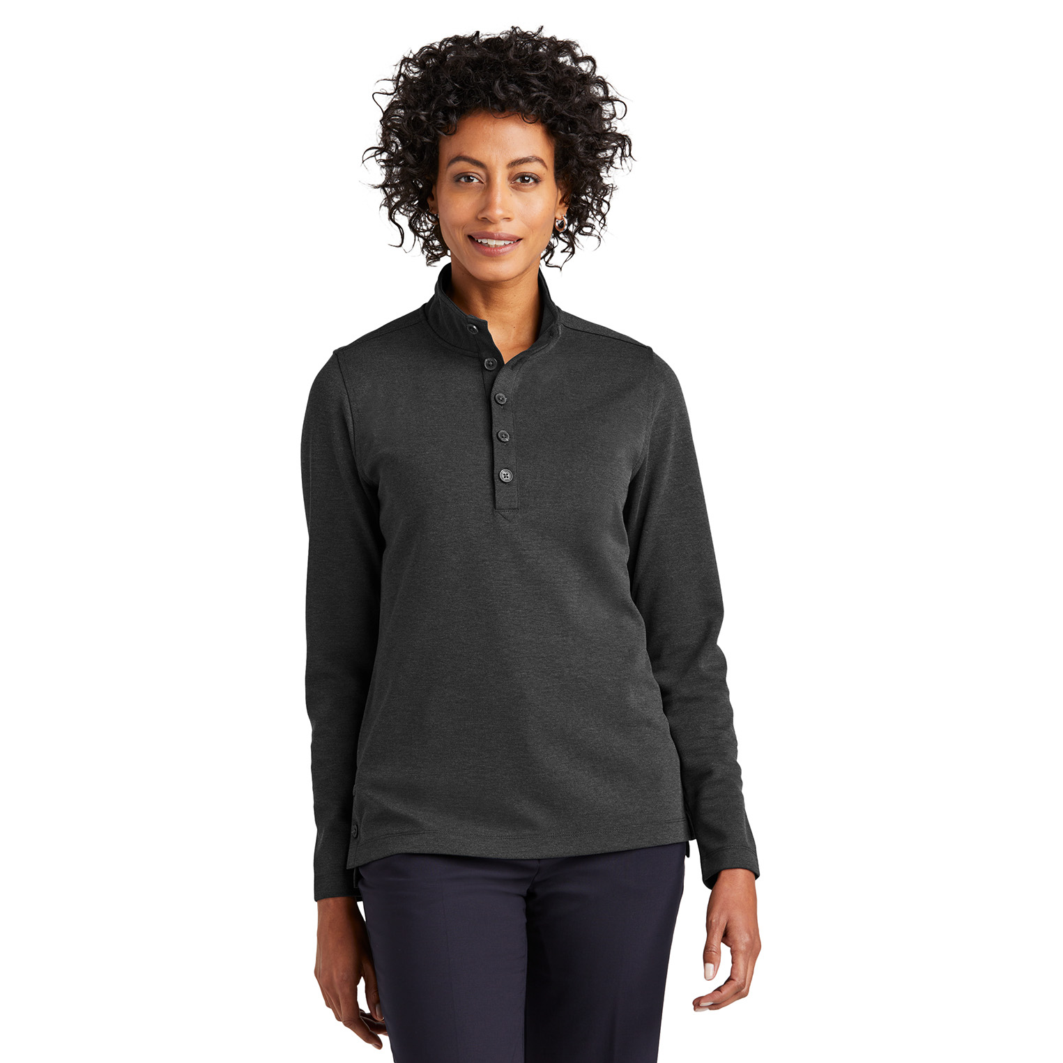 Brooks Brothers BB18203 Women's Mid-Layer Stretch 1/2-Button